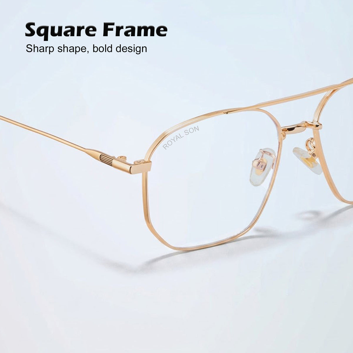 Royal Son Square Blue Ray Cut Men Women Eye Glasses - SF0020-C3