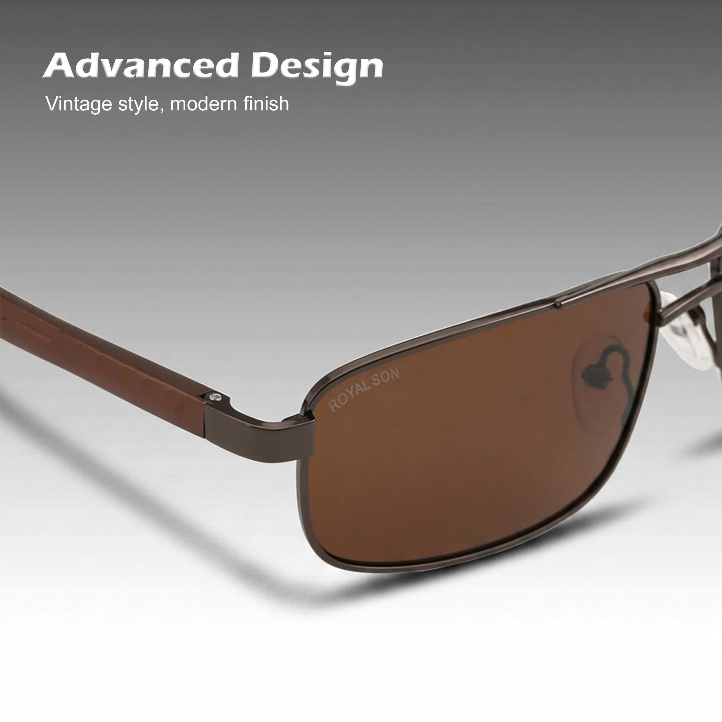 Royal Son Rectangular Polarized Men Sunglasses - CHI0085-C3