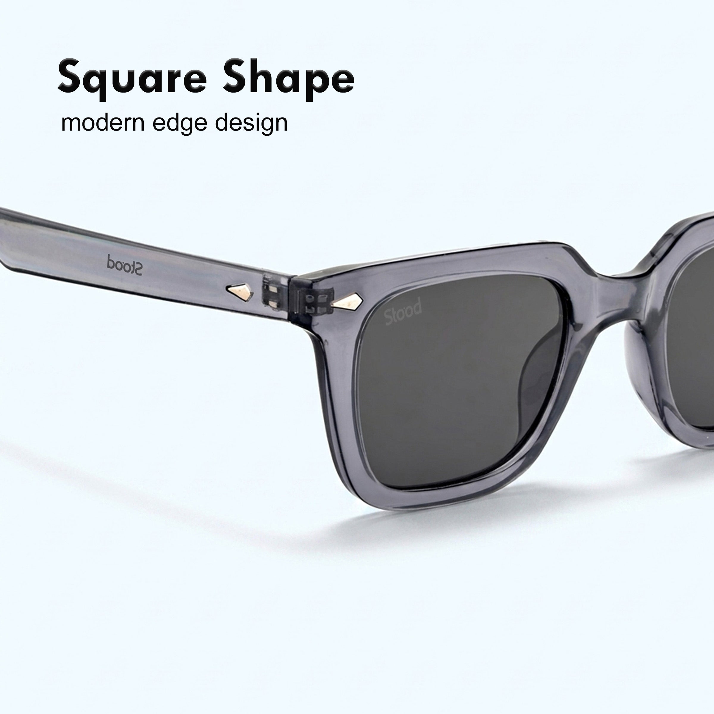 Stood Retro Square Black UV Protection Chashma For Men & Women New Style – SG-STD0013-C2