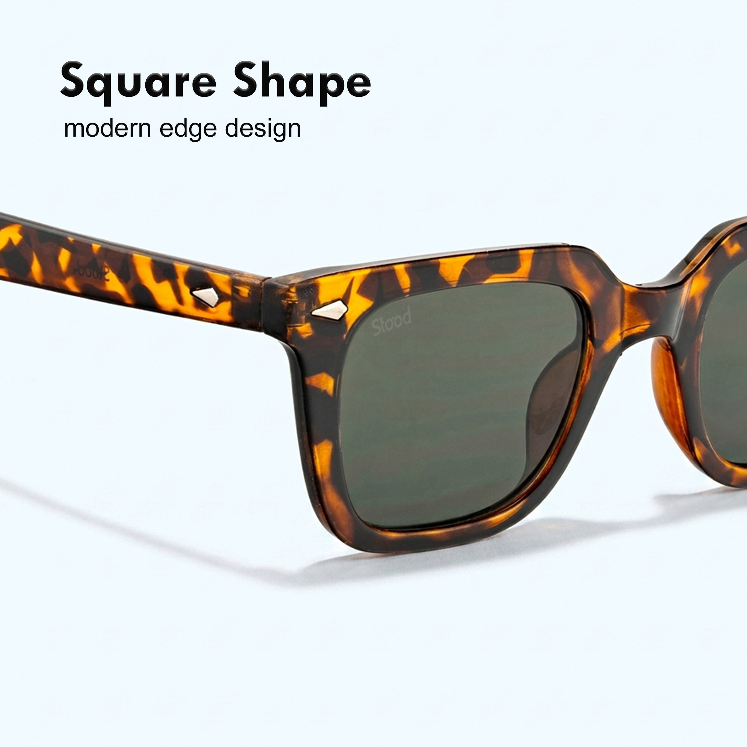 Stood Retro Square Green UV Protection Goggles For Men & Women Sunglasses – SG-STD0013-C3