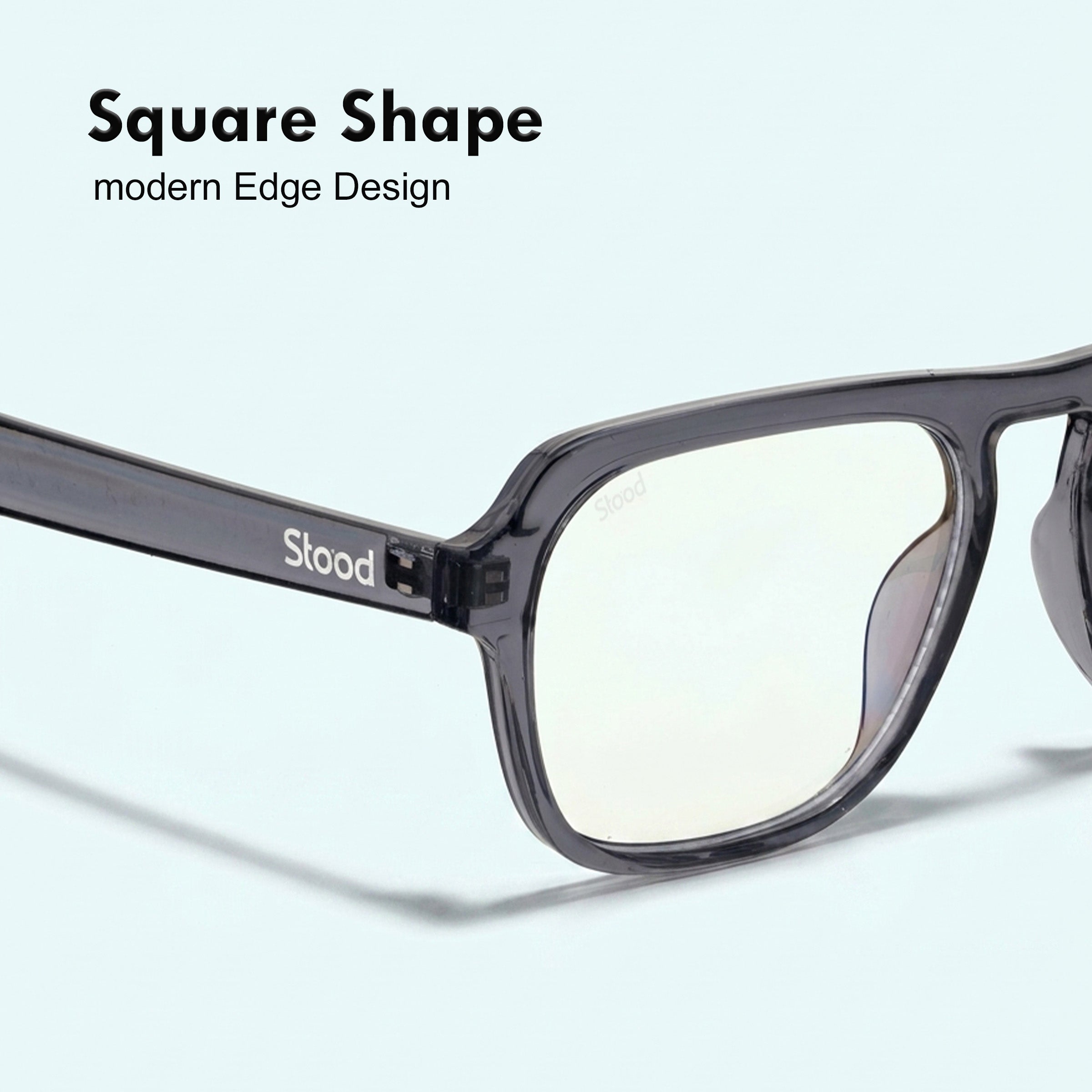 Stood Square Anti Glare Spectacles Frames For Men & Women – SF-STD0024-C2