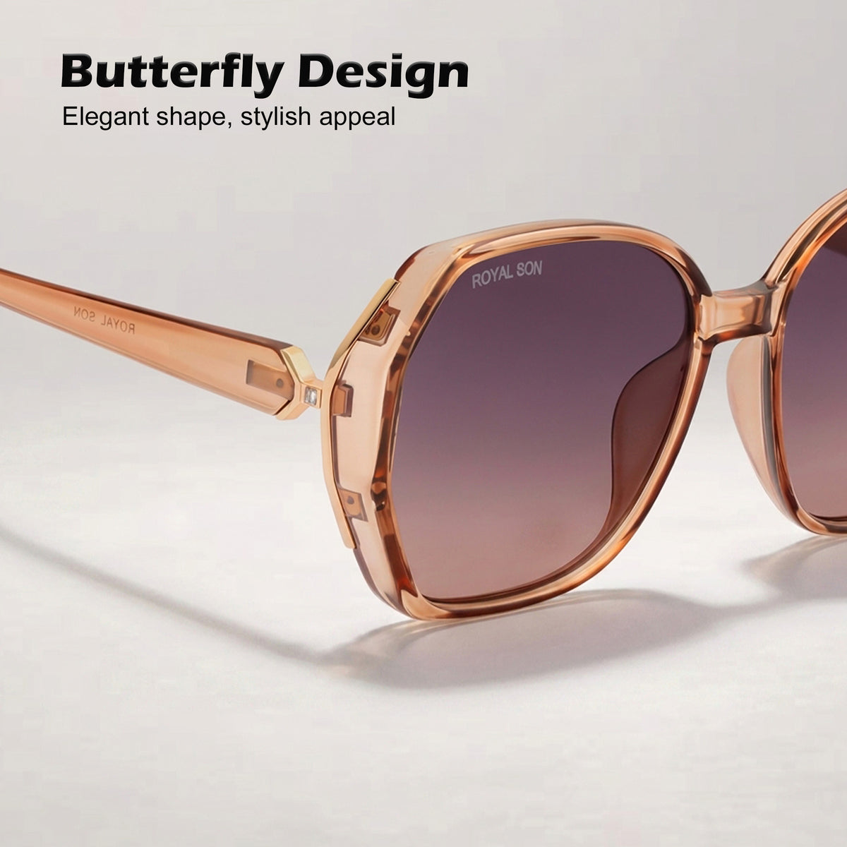 Royal Son Oversized Butterfly UV Protected Women Sunglasses - CHIWM00114-C3