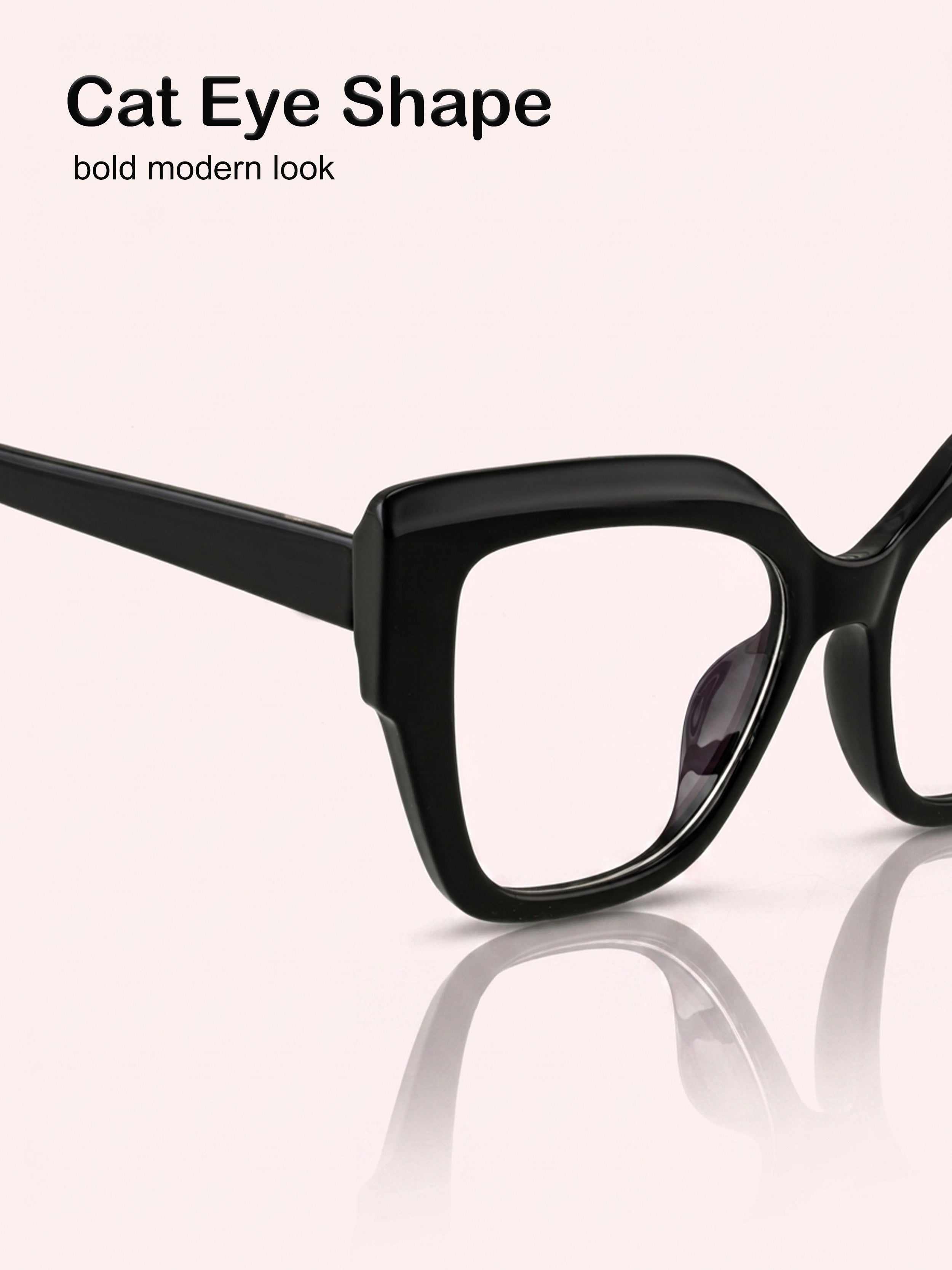 PERKEY Full Rim Cat Eye-Oversized Spectacles Frames Women - OPTL001-C1