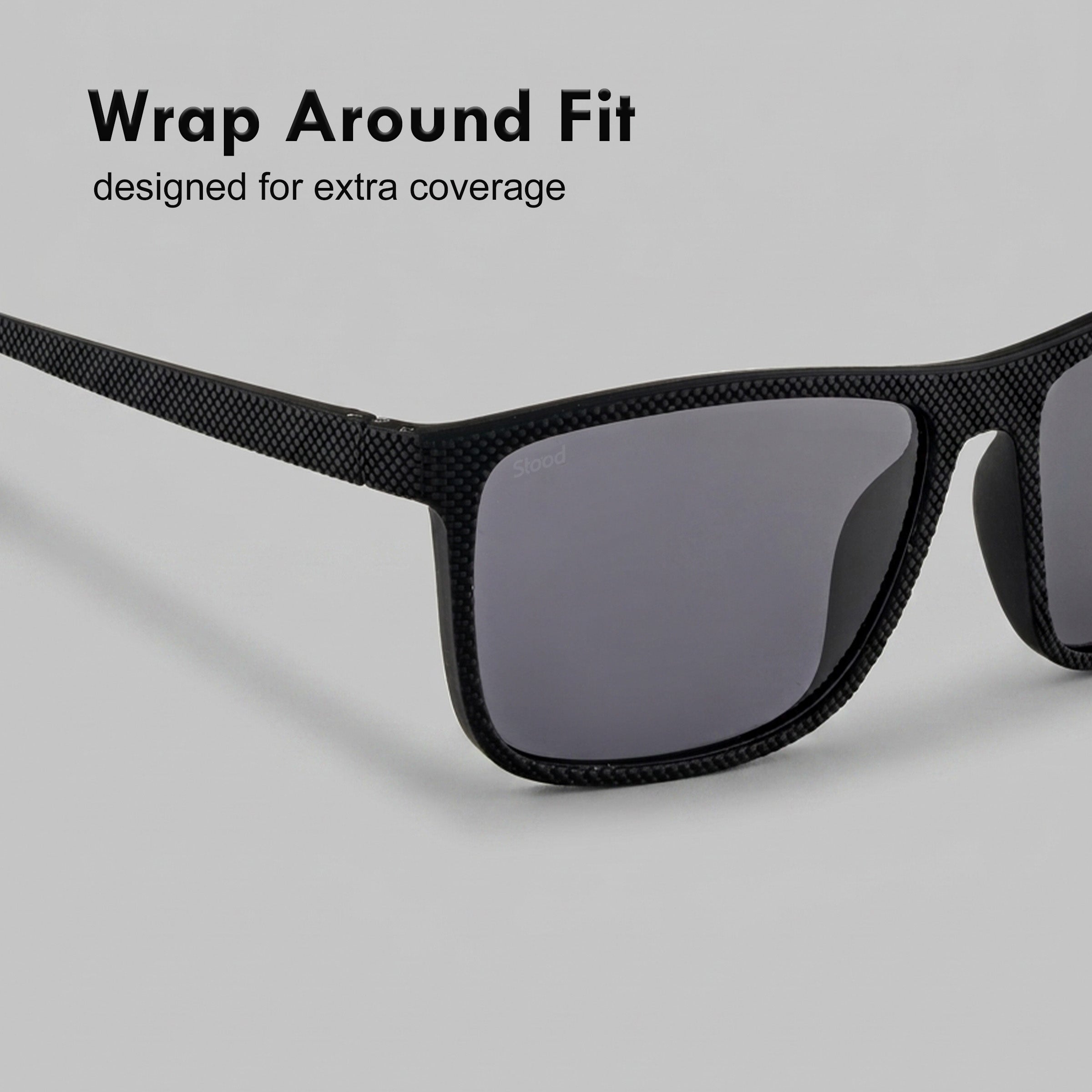 Stood Square Black Polarized UV Protection Sunglasses For Men & Women Stylish – SG-STD0022-C1