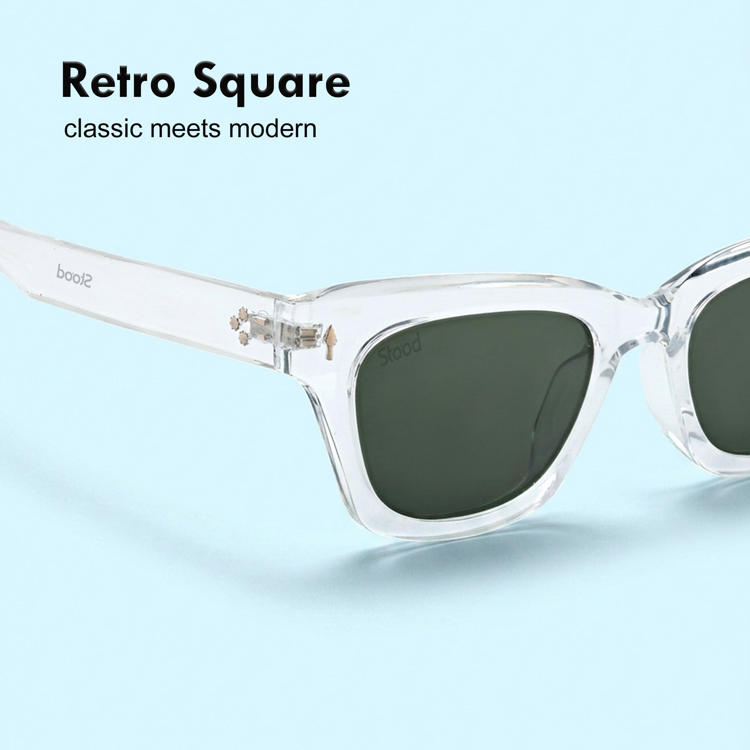 Stood Cat Eye Square Green UV Protection Goggles For Men & Women Sunglasses – SG-STD0027-C3