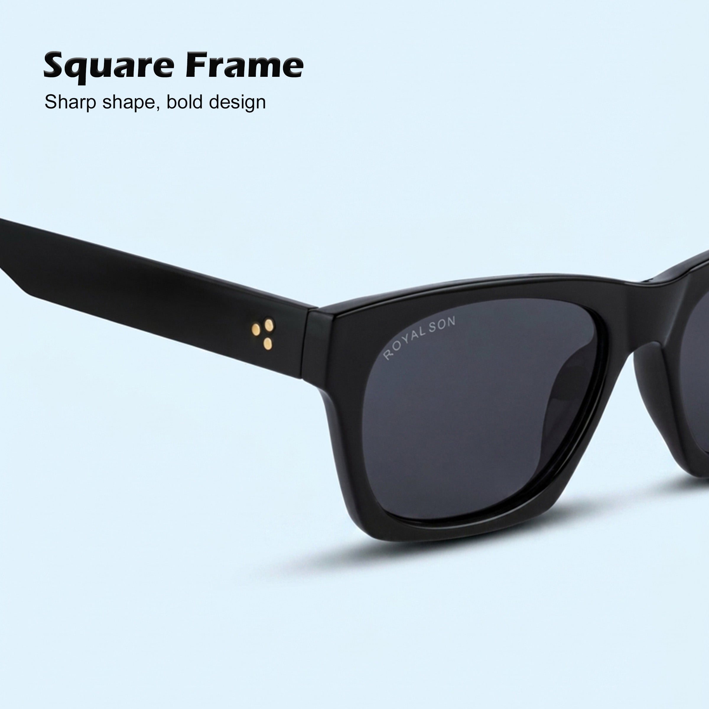 Royal Son Oversized Black UV Protection Coolers Sunglasses Men Women - CHI00167-C1