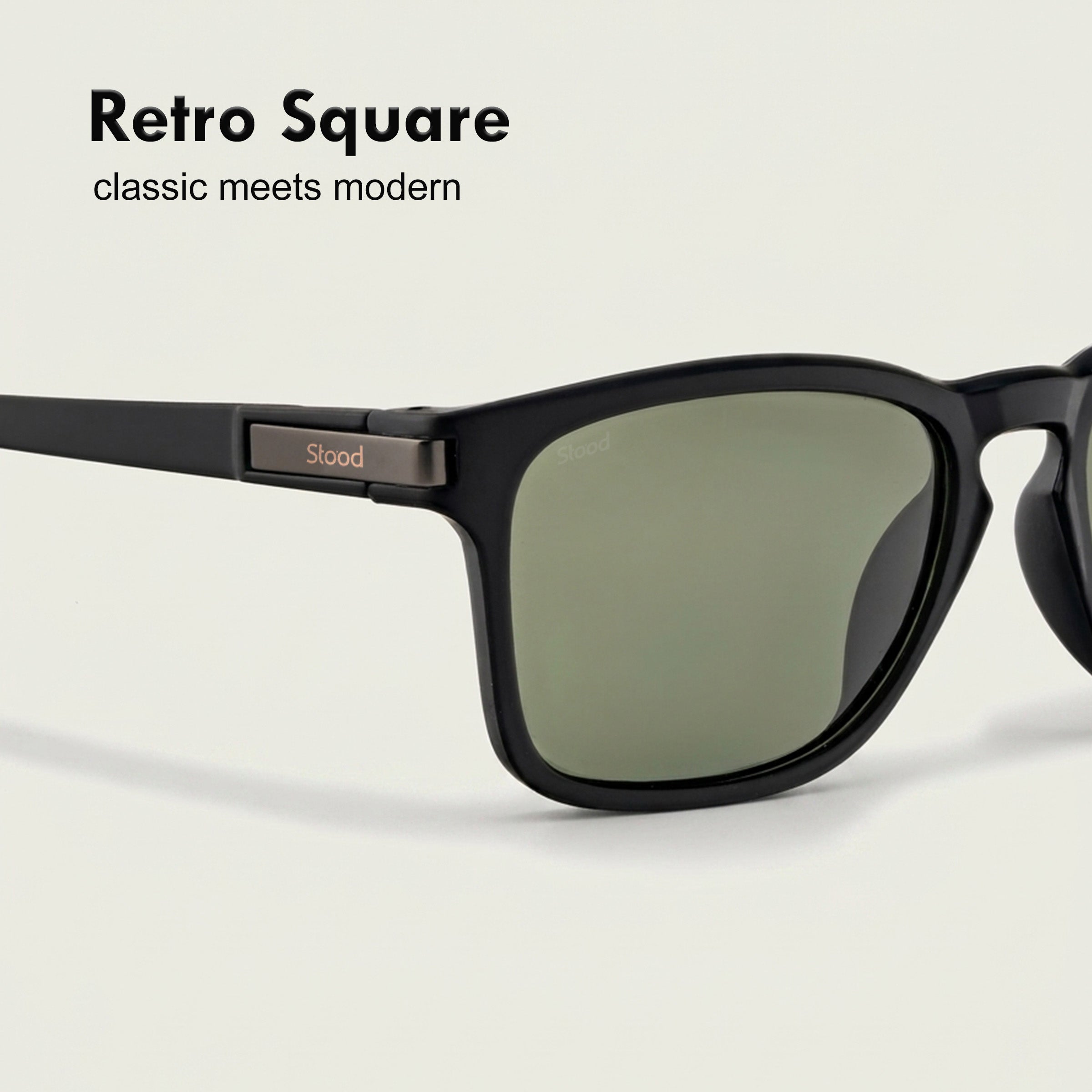 Stood Retro Square Polarized UV Protection Chashma For Men & Women New Style – SG-STD0019-C2