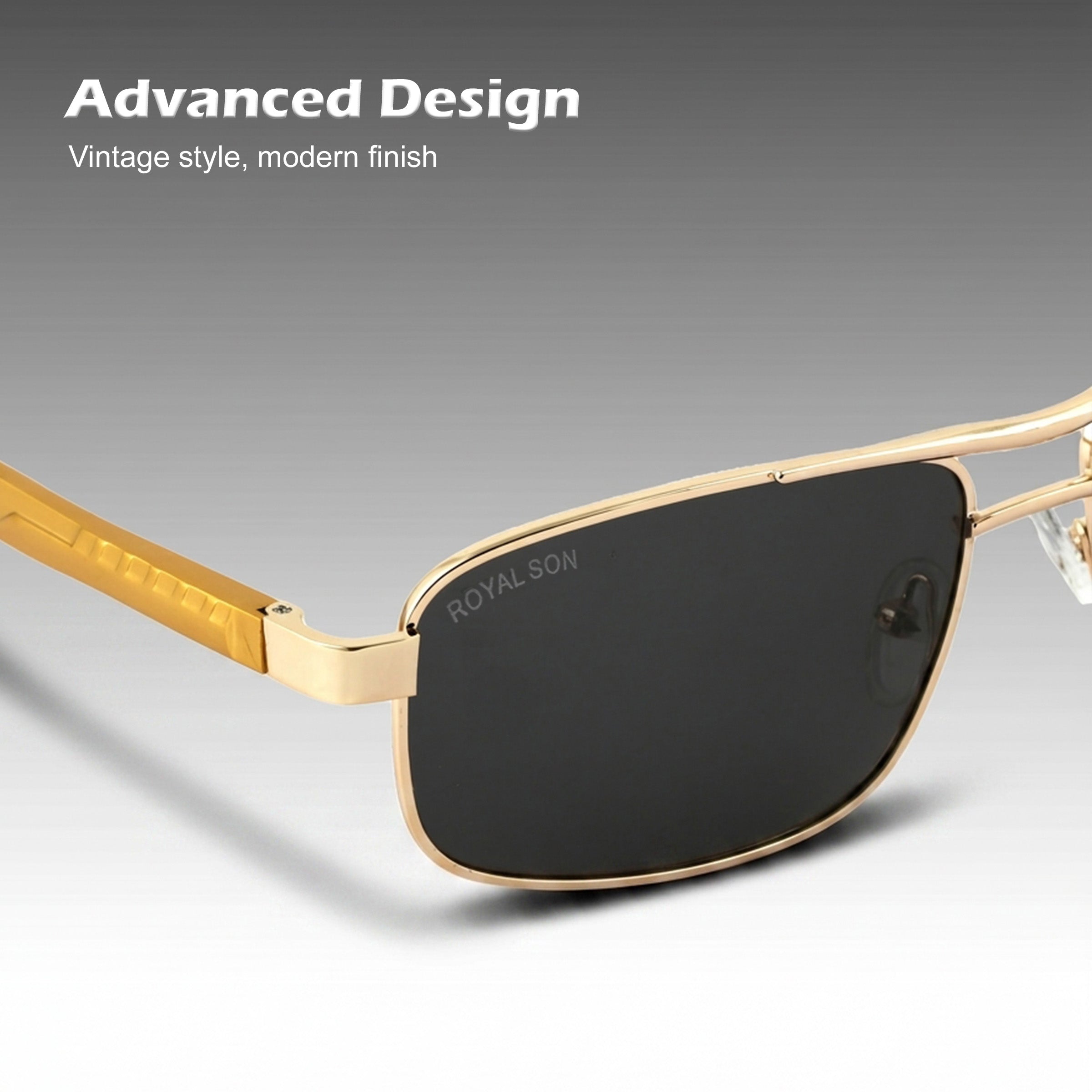 Royal Son Rectangular Polarized Men Sunglasses - CHI0085-C4