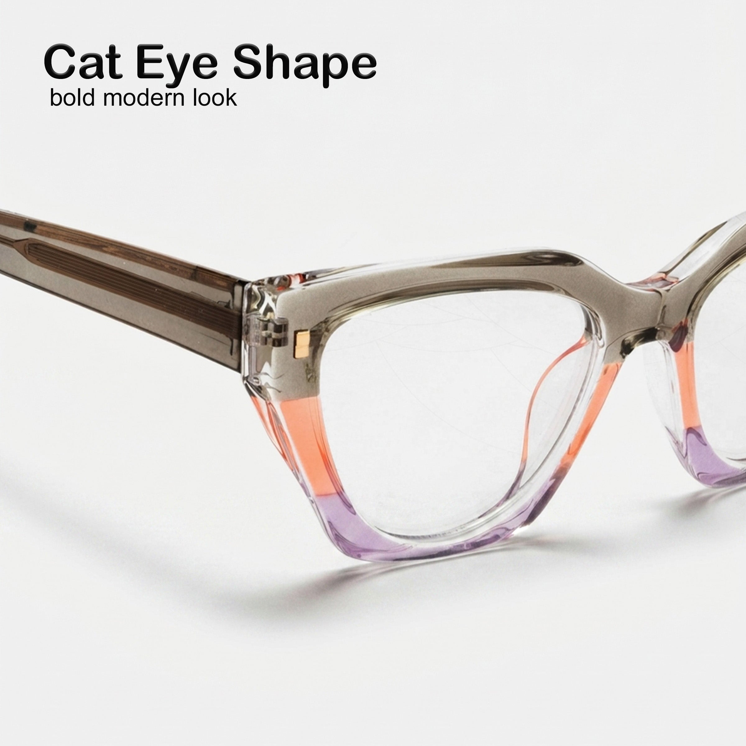 PERKEY Full Rim Cat Eye Blue Light Cut & Antiglare Computer Eyeglasses For Women  - OPTL0017-C1