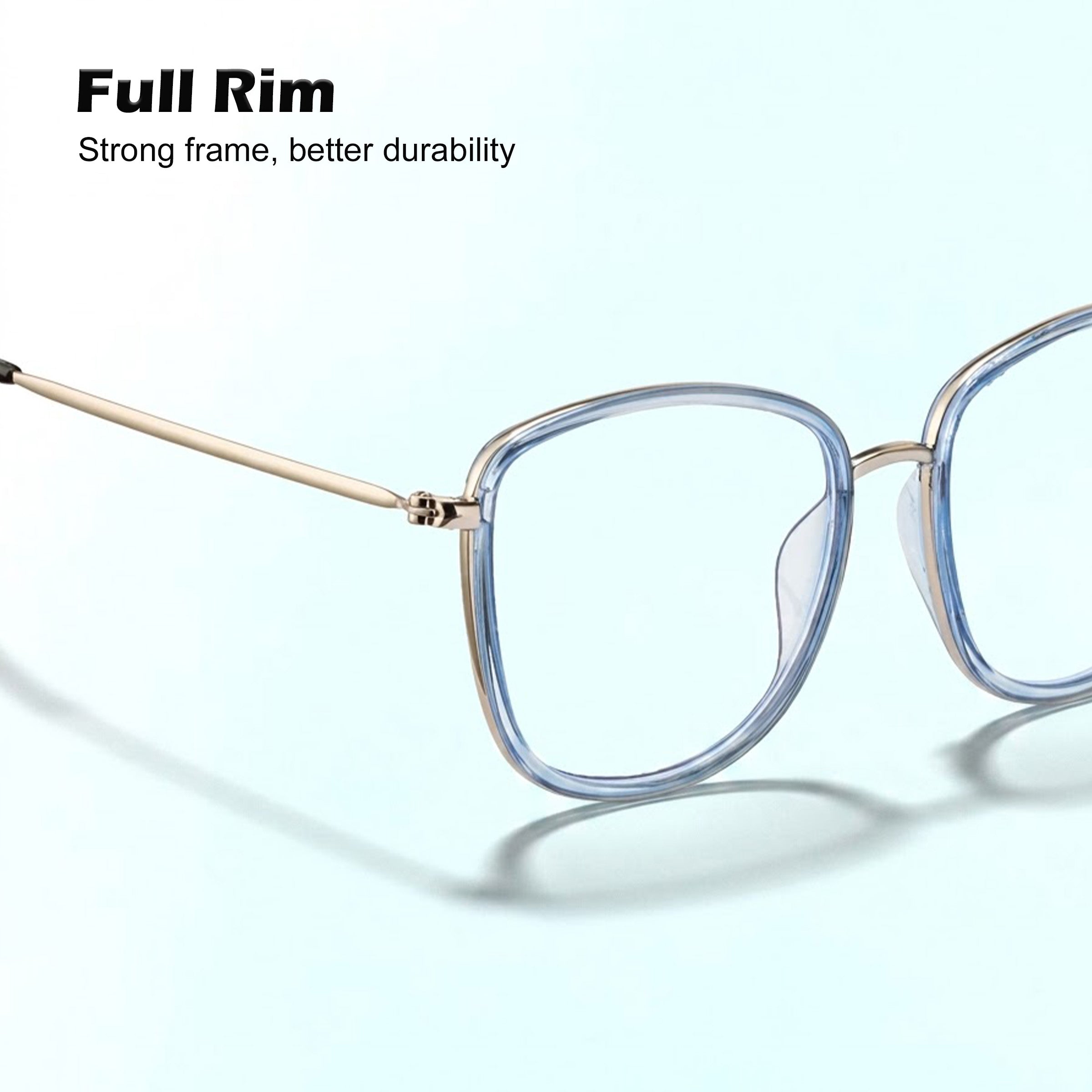 Royal Son Square Blue Ray Cut Men Women Eye Glasses - SF0015-C2