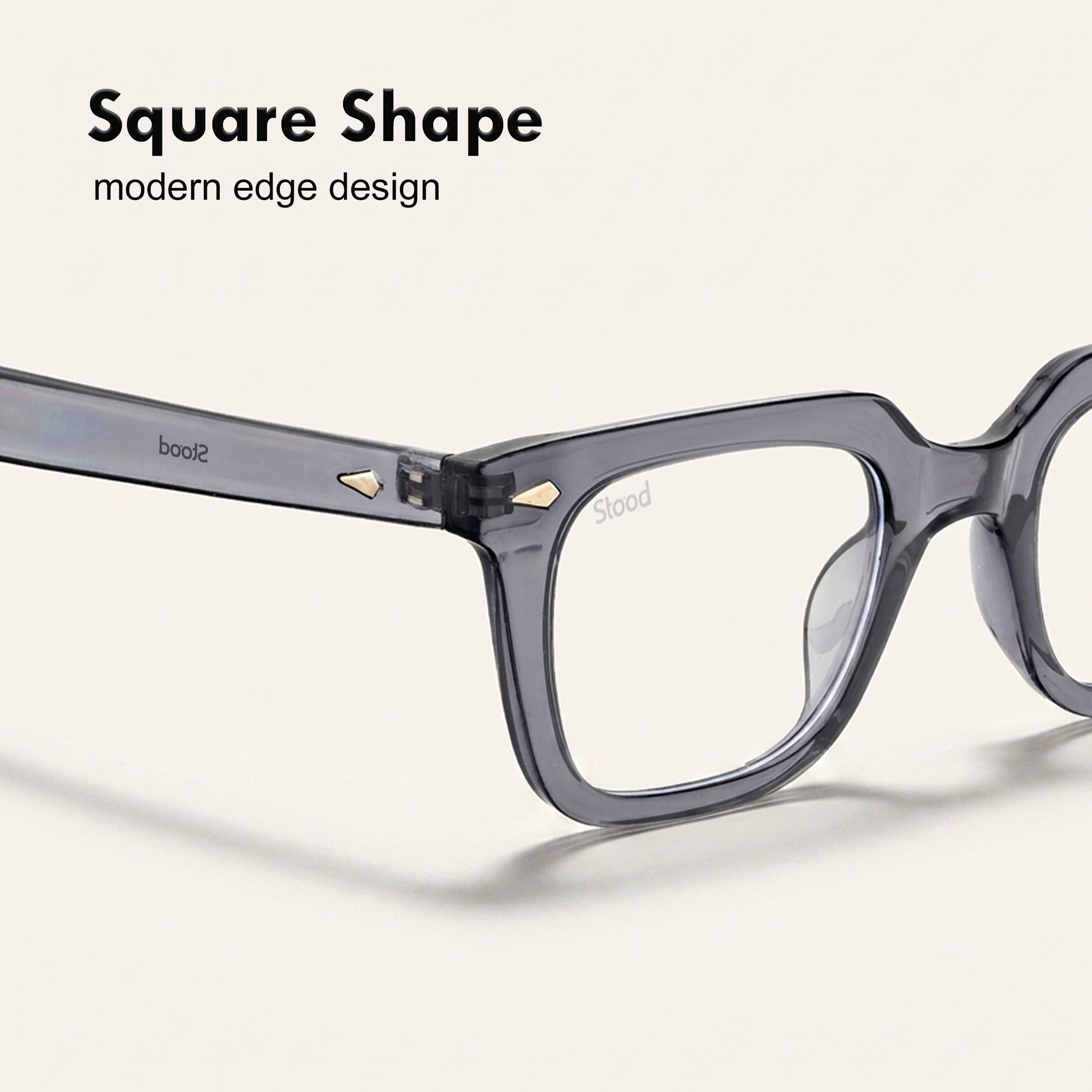 Stood Square Anti Glare Spectacles Frames For Men & Women – SF-STD0013-C2