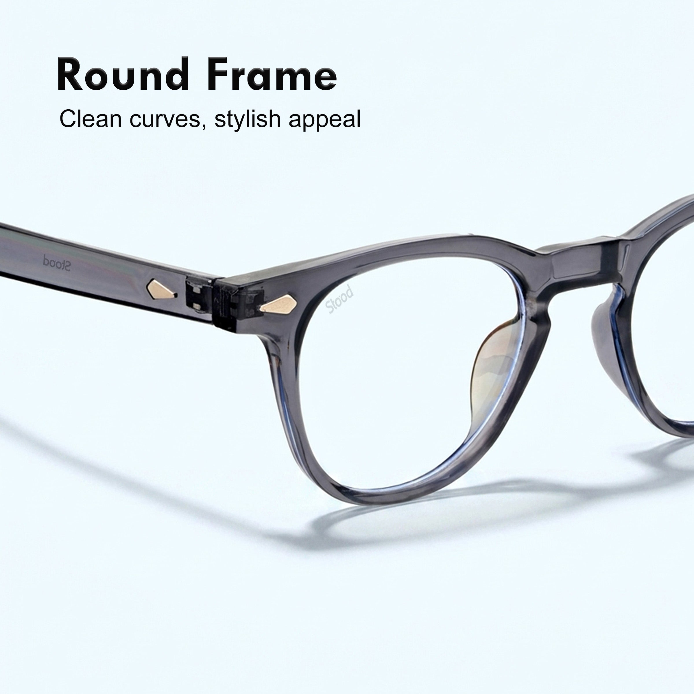 Stood Round Anti Glare Spectacles Frames For Men & Women – SF-STD0026-C2