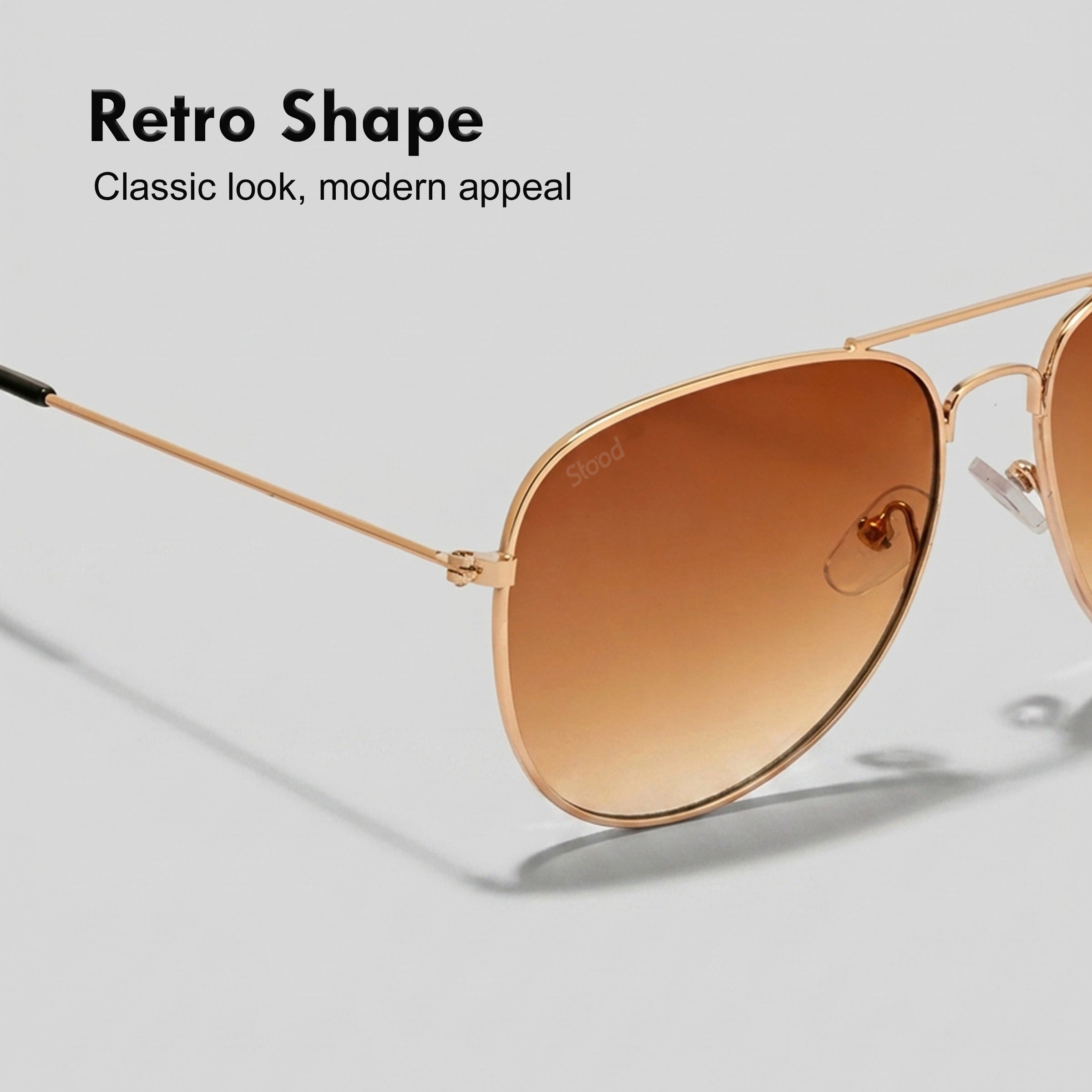 Stood Brown UV Protection Sunglasses For Men & Women Stylish – SG-STD0031-C5