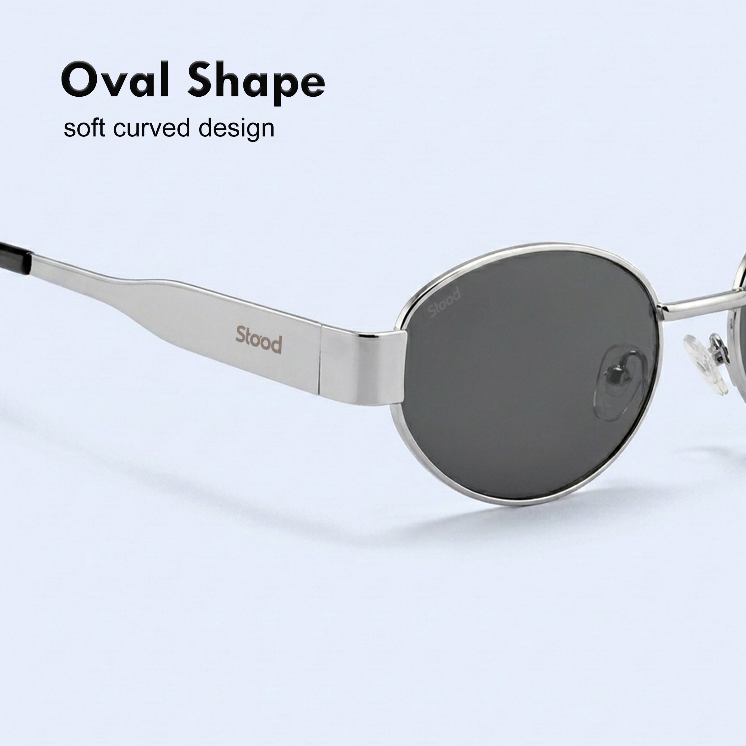 Stood Oval Black UV Protection Chashma For Men & Women New Style – SG-STD0023-C2