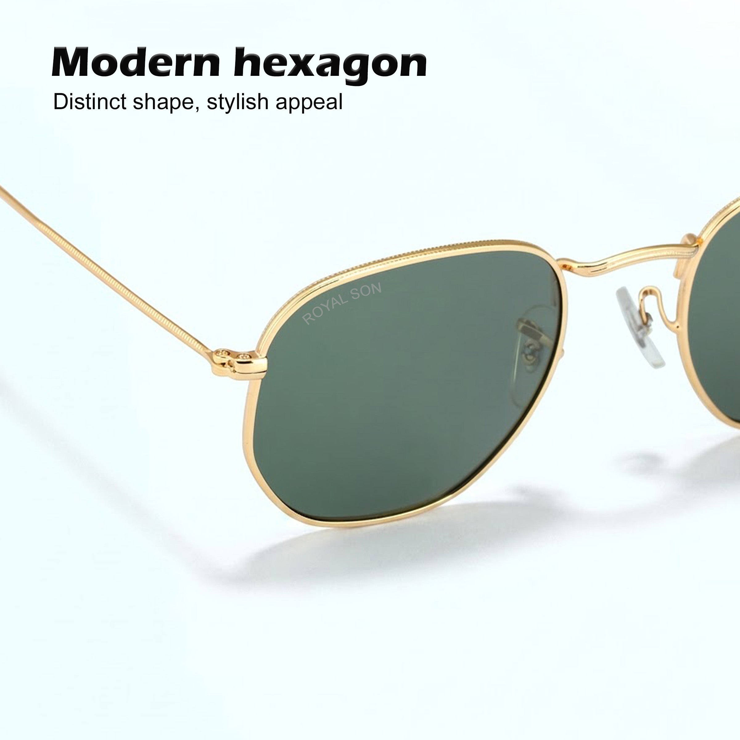 Royal Son Hexagonal Polarized Men Women Sunglasses - CHI00108-C7
