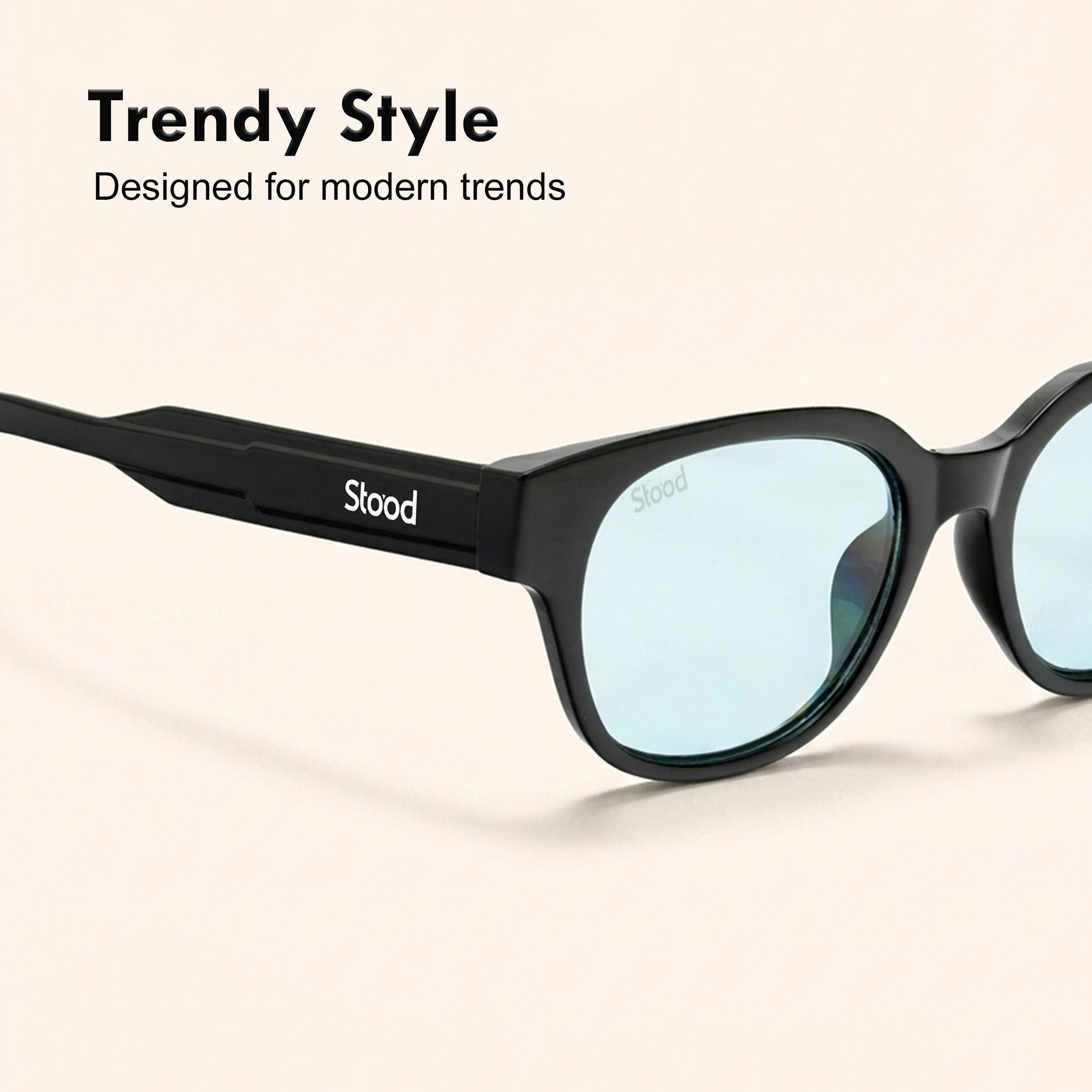 Stood Blue Square UV Protected Sunglasses For Men & Women - SG-STD0034-C2