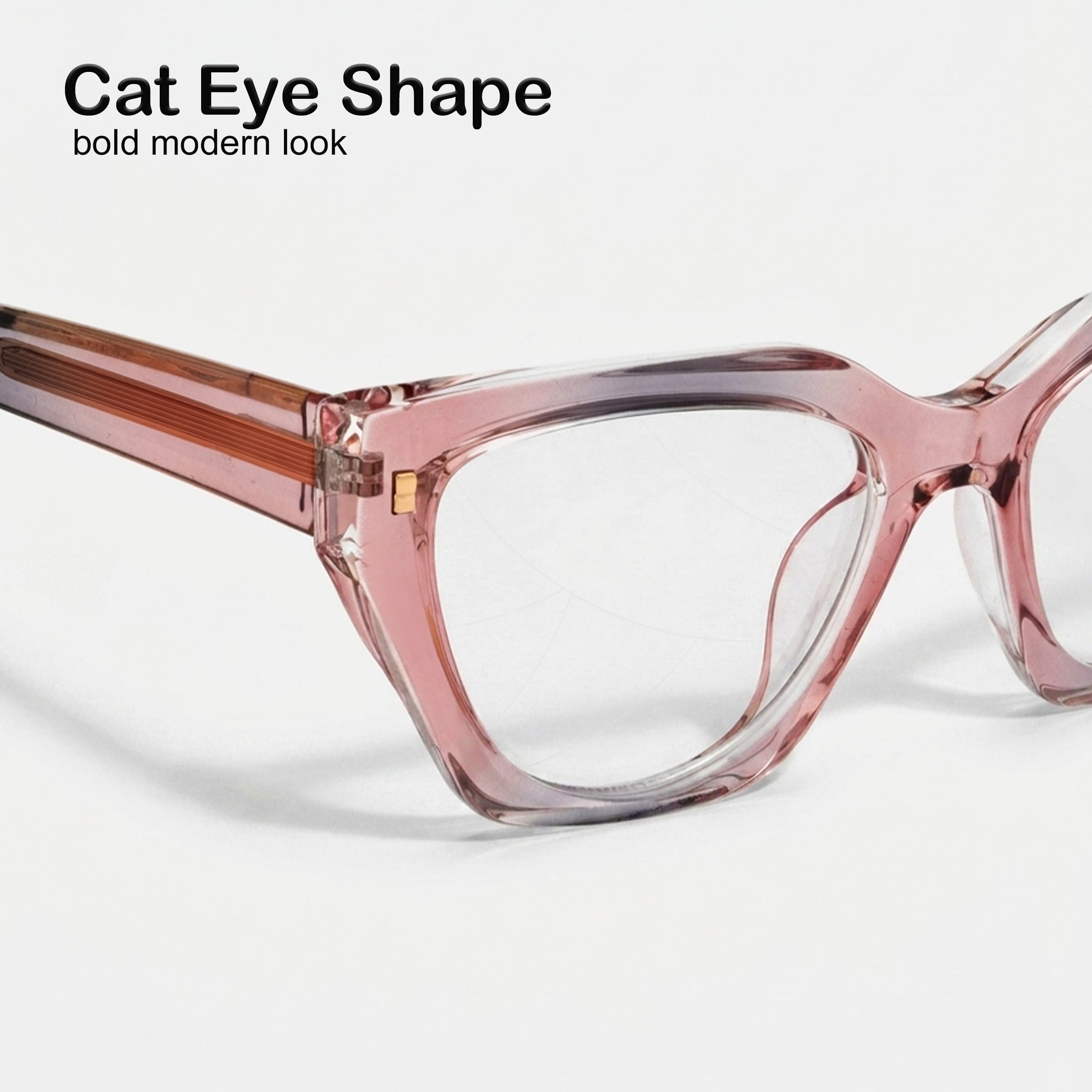 PERKEY Full Rim Cat Eye Blue Light Cut & Antiglare Computer Eyeglasses For Women - OPTL0017-C3