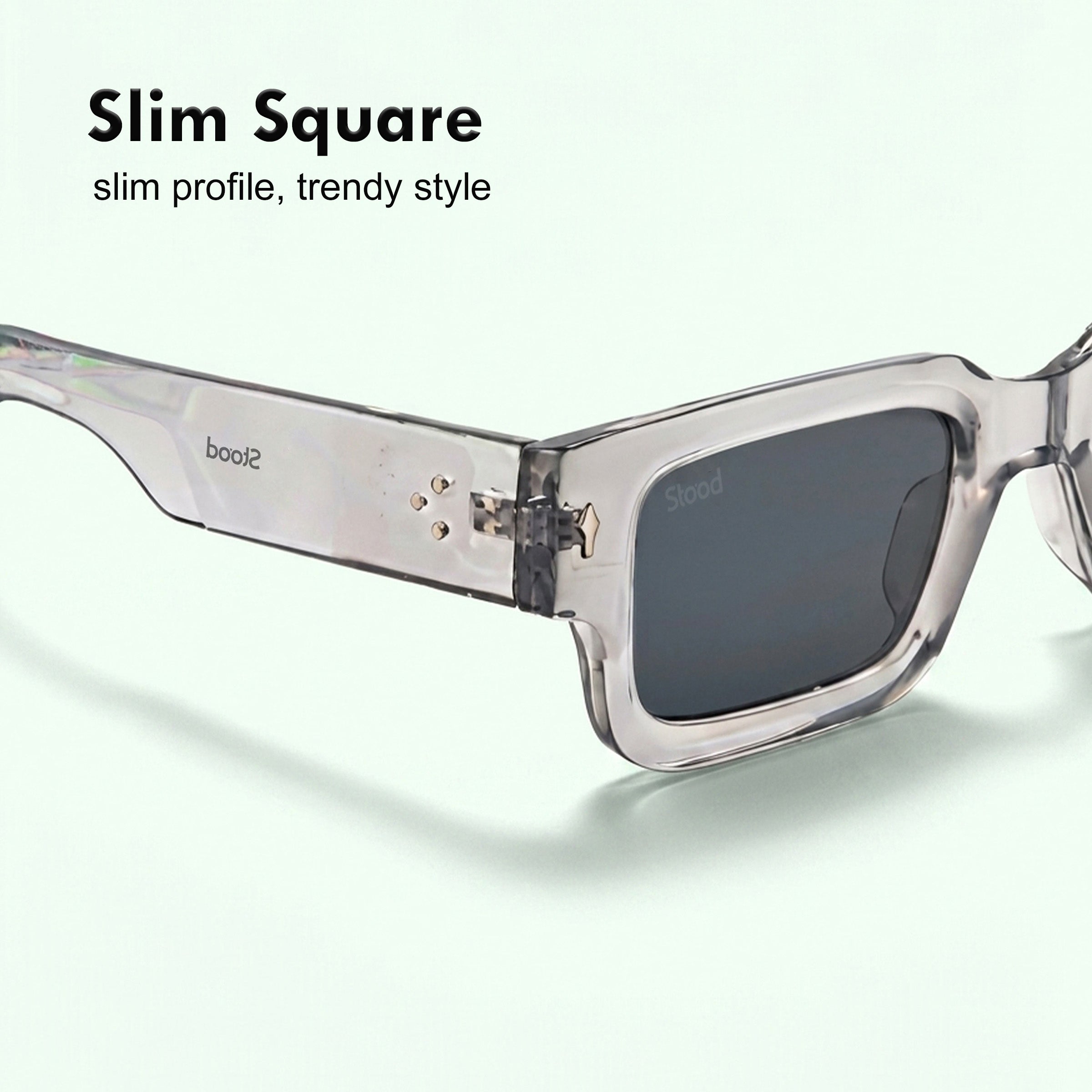 Stood Narrow Square Black UV Protection Chashma For Men & Women New Style – SG-STD0014-C2