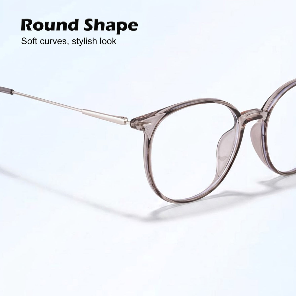 Royal Son Round Grey Blue Light Blocking Spectacles Frames Men Women - SF0089-C1