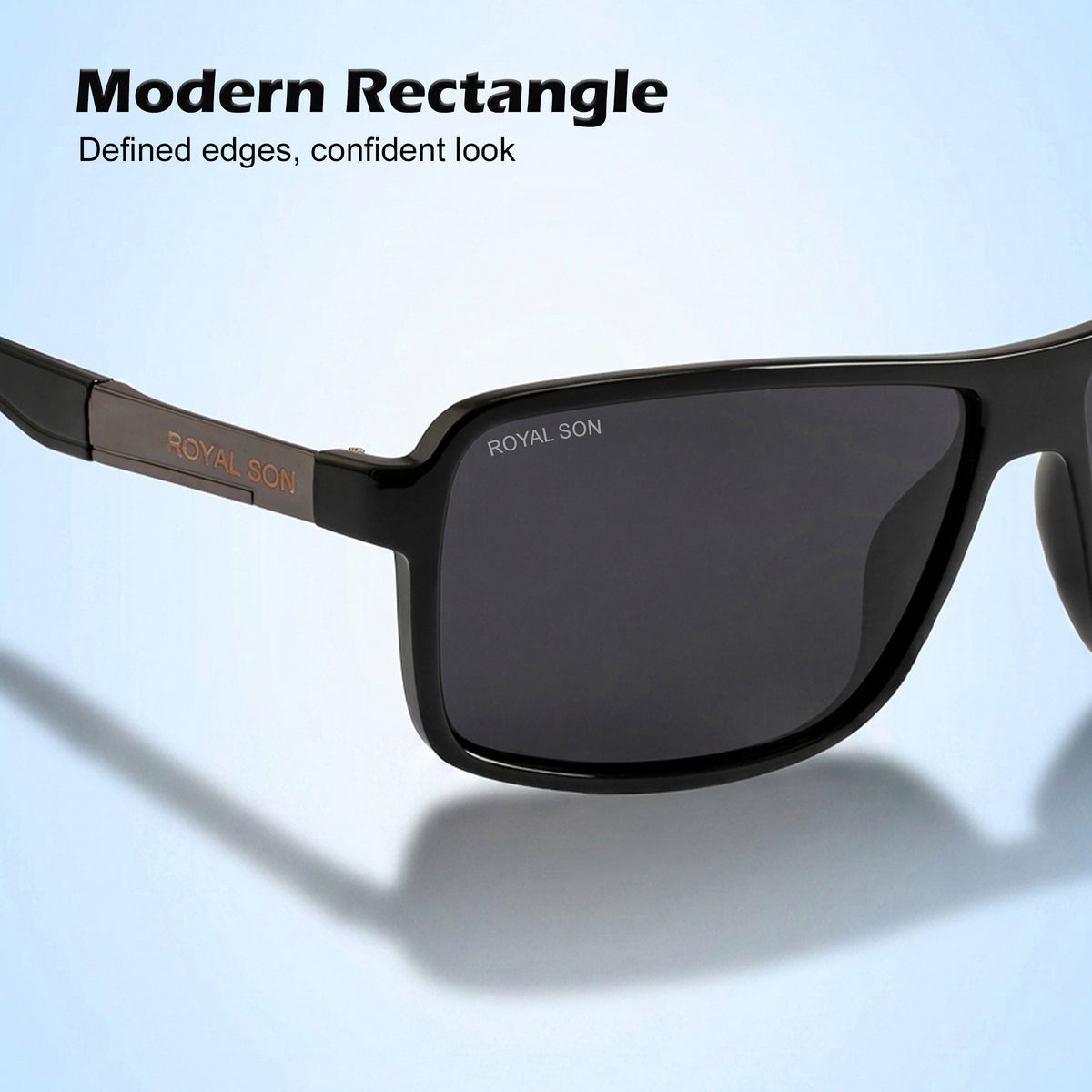 Royal Son Rectangular UV Protection Men Sunglasses - CHI00123-C1
