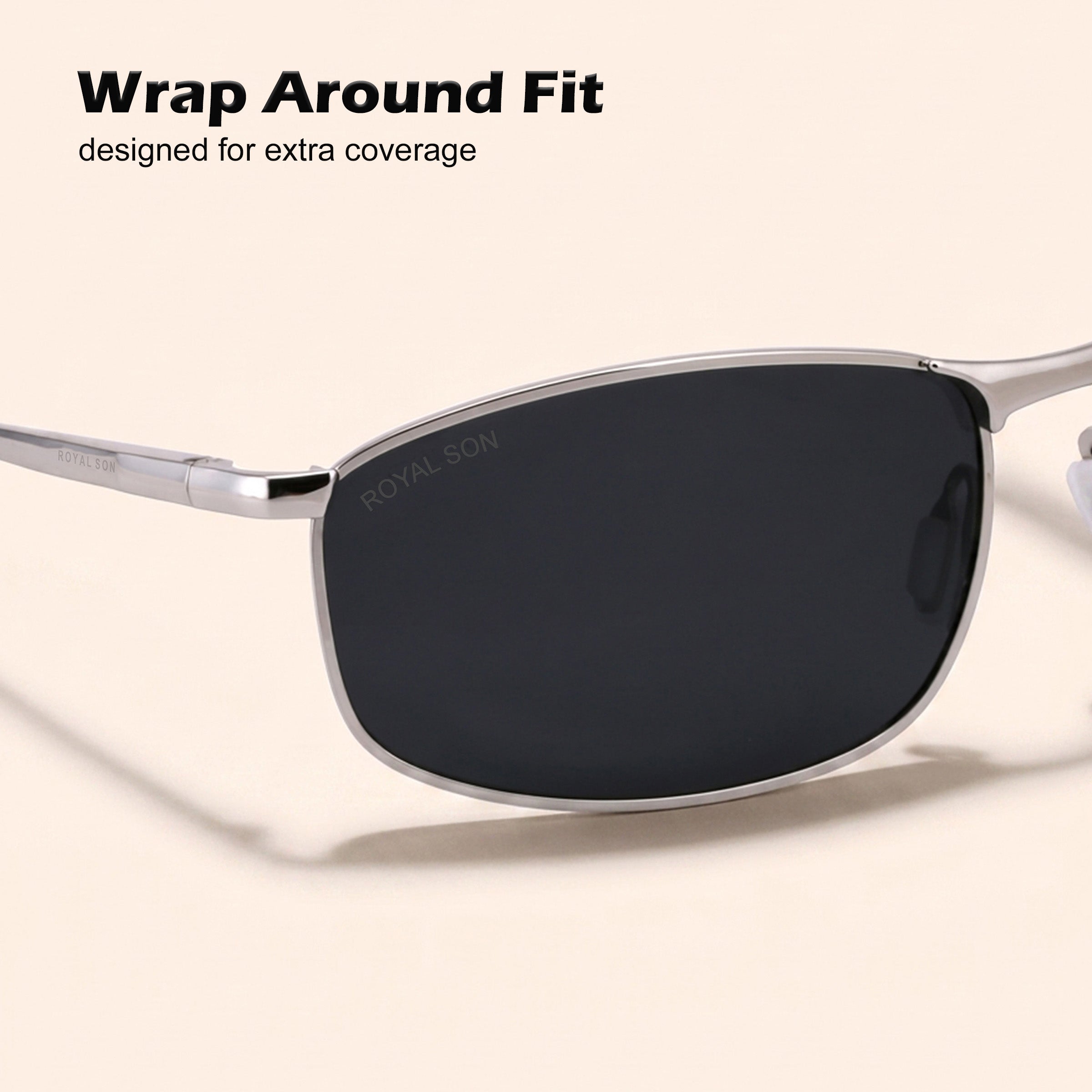 Royal Son Wrap-Around Polarized Men Sunglasses - CHI0083-C1