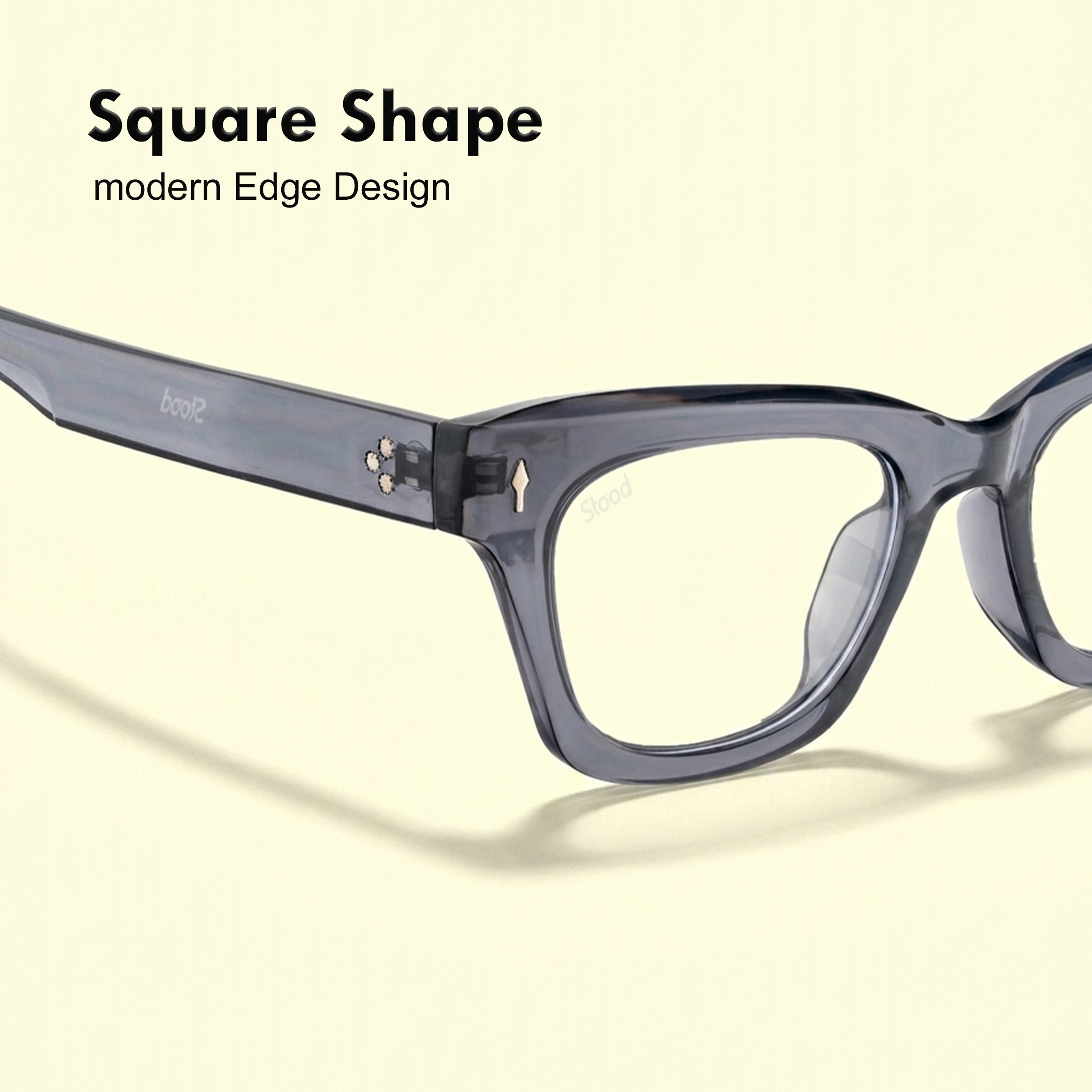 Stood Square Anti Glare Spectacles Frames For Men & Women – SF-STD0027-C2