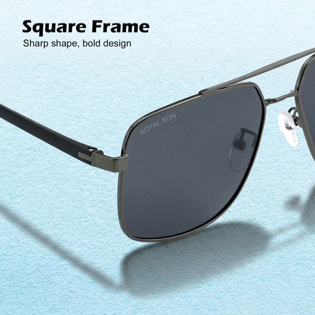Royal Son Square Polarized Men Women Sunglasses - CHI0049