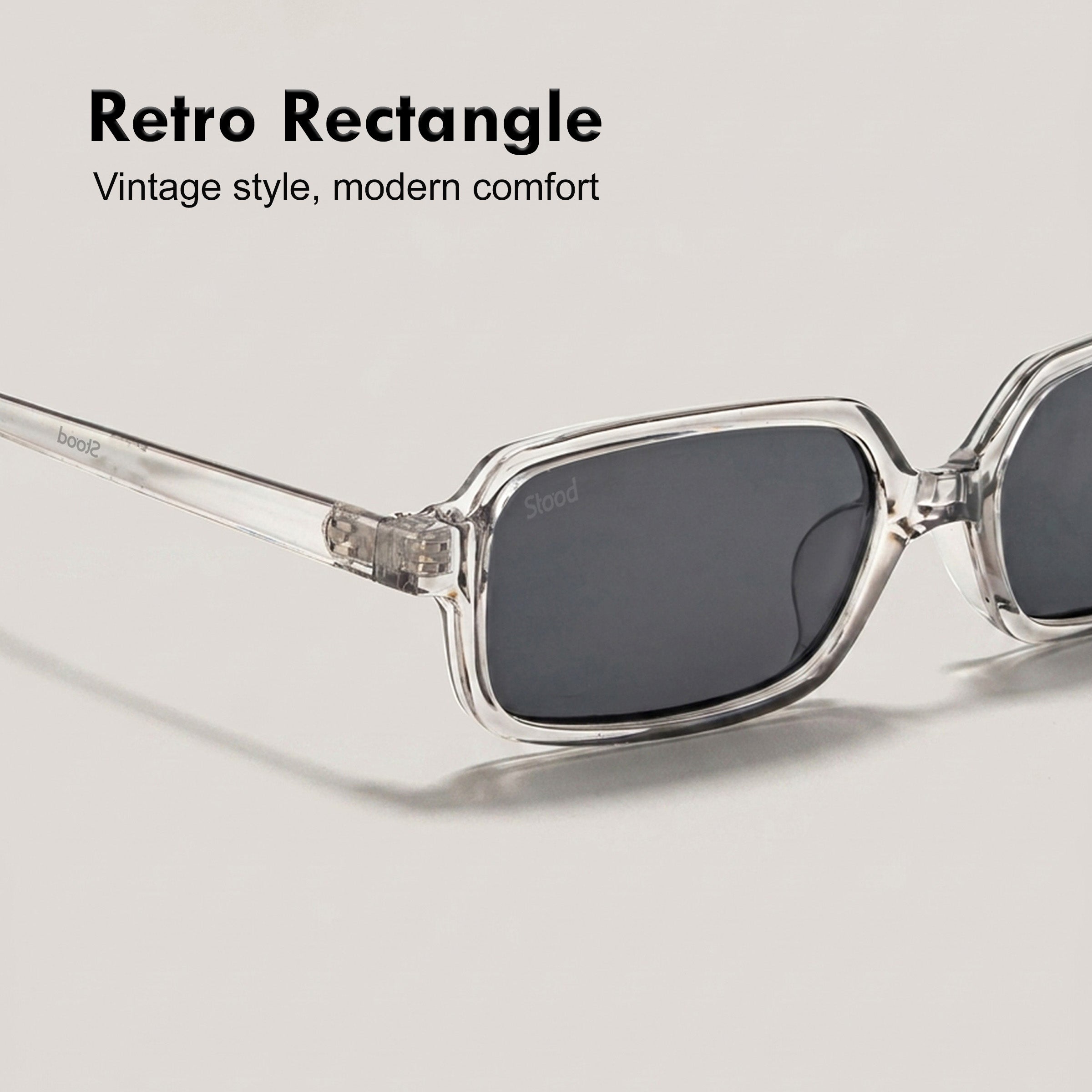 Stood Retro Square Black UV Protection Chashma For Men & Women New Style – SG-STD0018-C2
