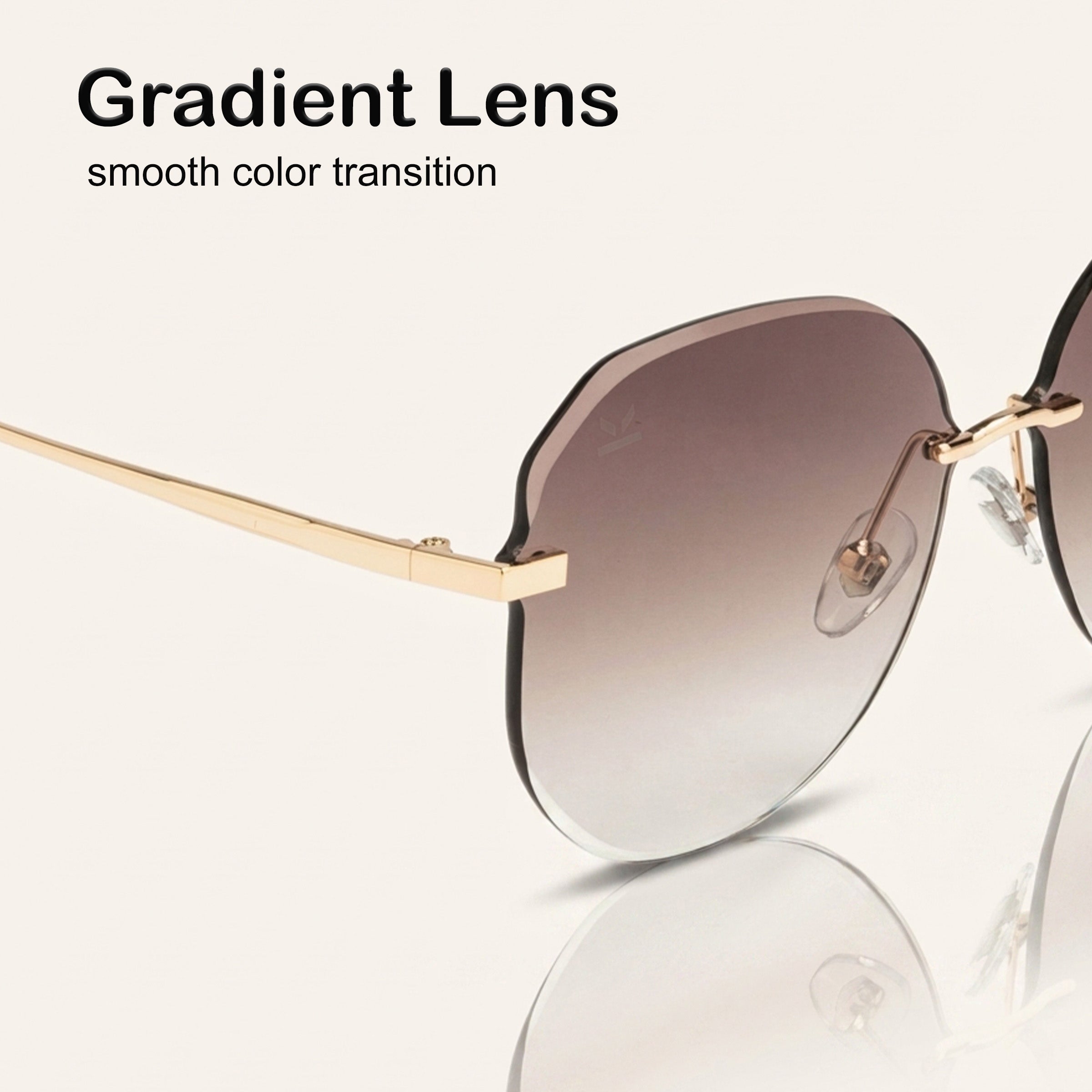 PERKEY UV Protected Stylish Oversized Shades For Women Girls - PRKY0015-C3