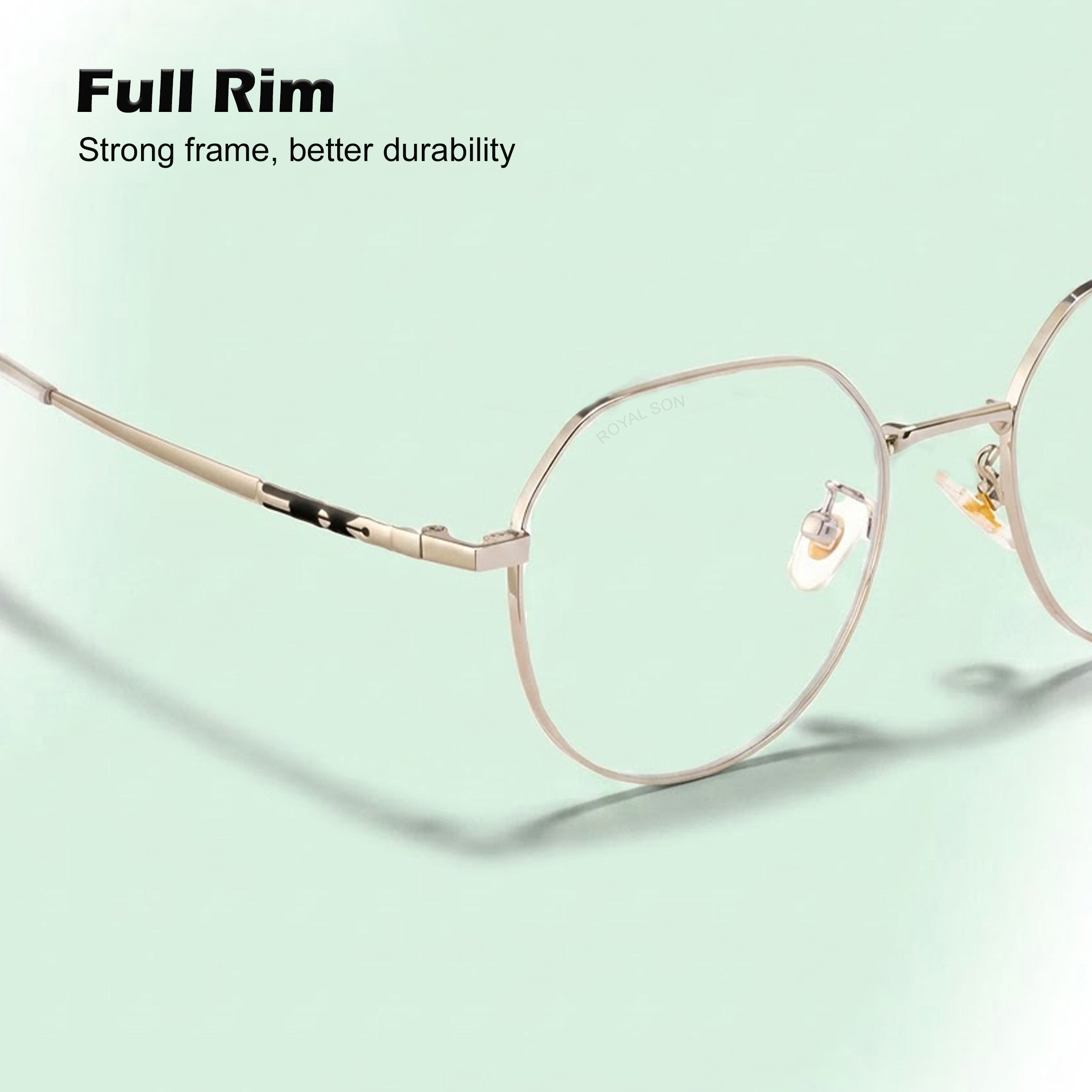 Royal Son Round Blue Ray Cut Men Women Eye Glasses - SF0018-C3