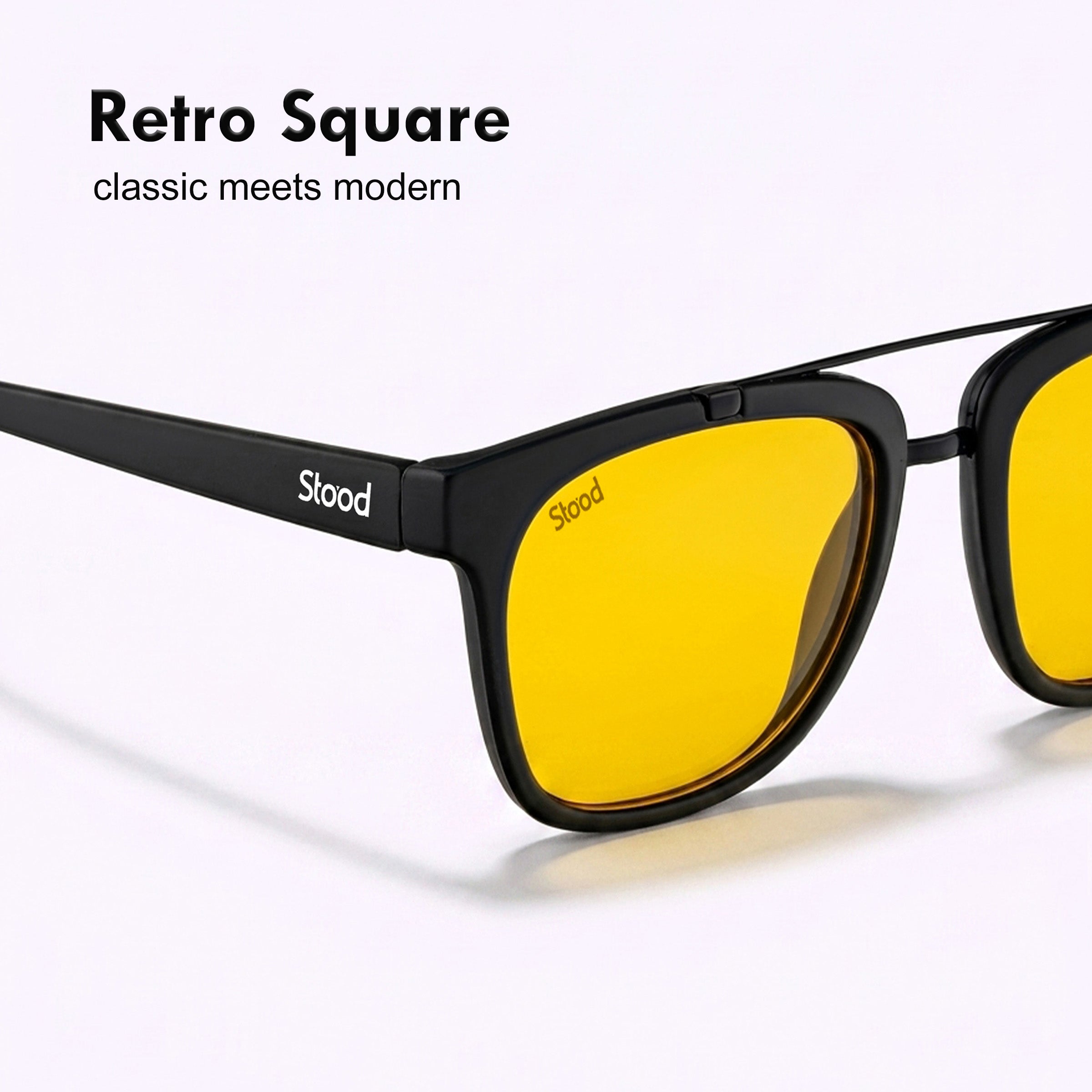 Stood Square Day Night Driving Sun Glasses For Men For Men & Women Stylish – SG-STD0021-C2