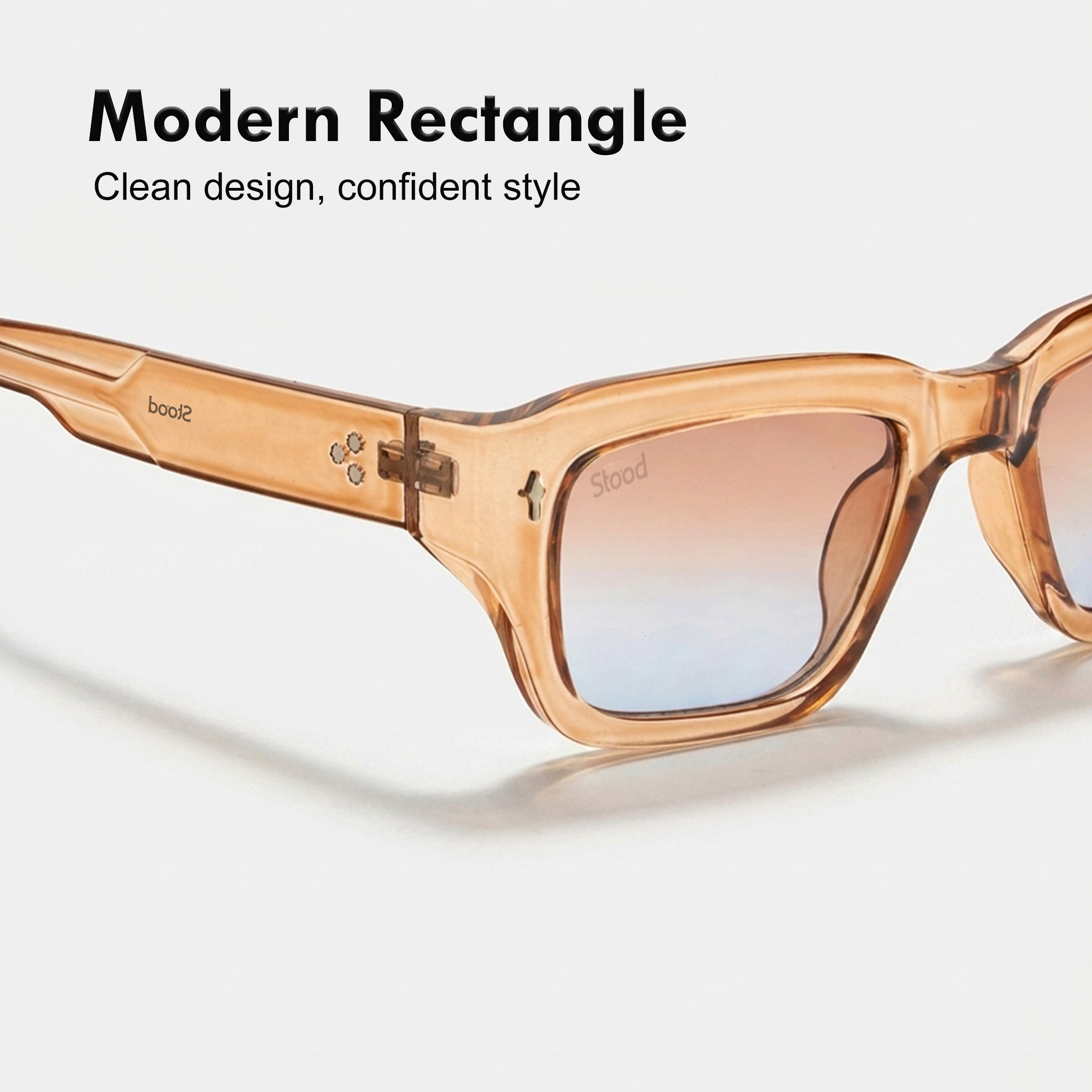Stood Clear Rectangle UV Protected Sunglasses For Men & Women - SG-STD0037-C3