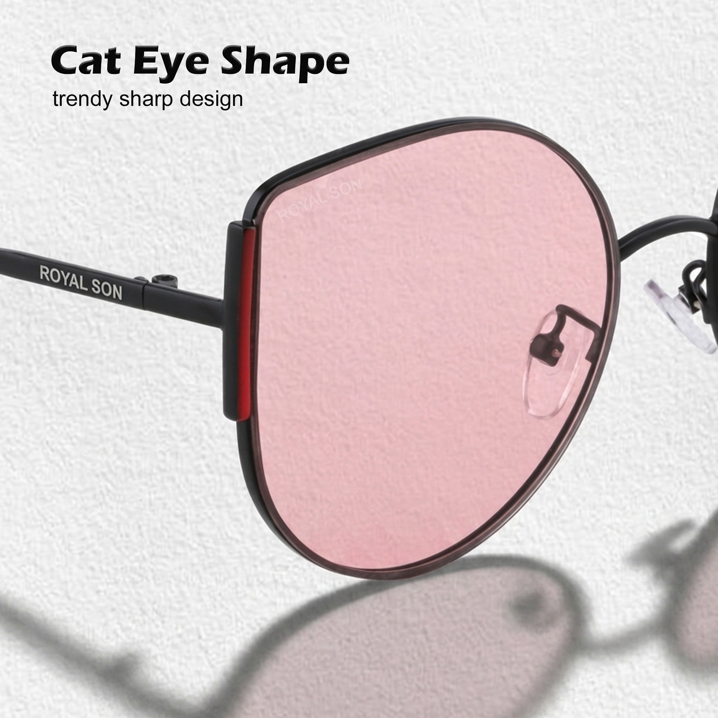 Royal Son Cat-Eye Oversized UV Protected Women Sunglasses - CHI0077