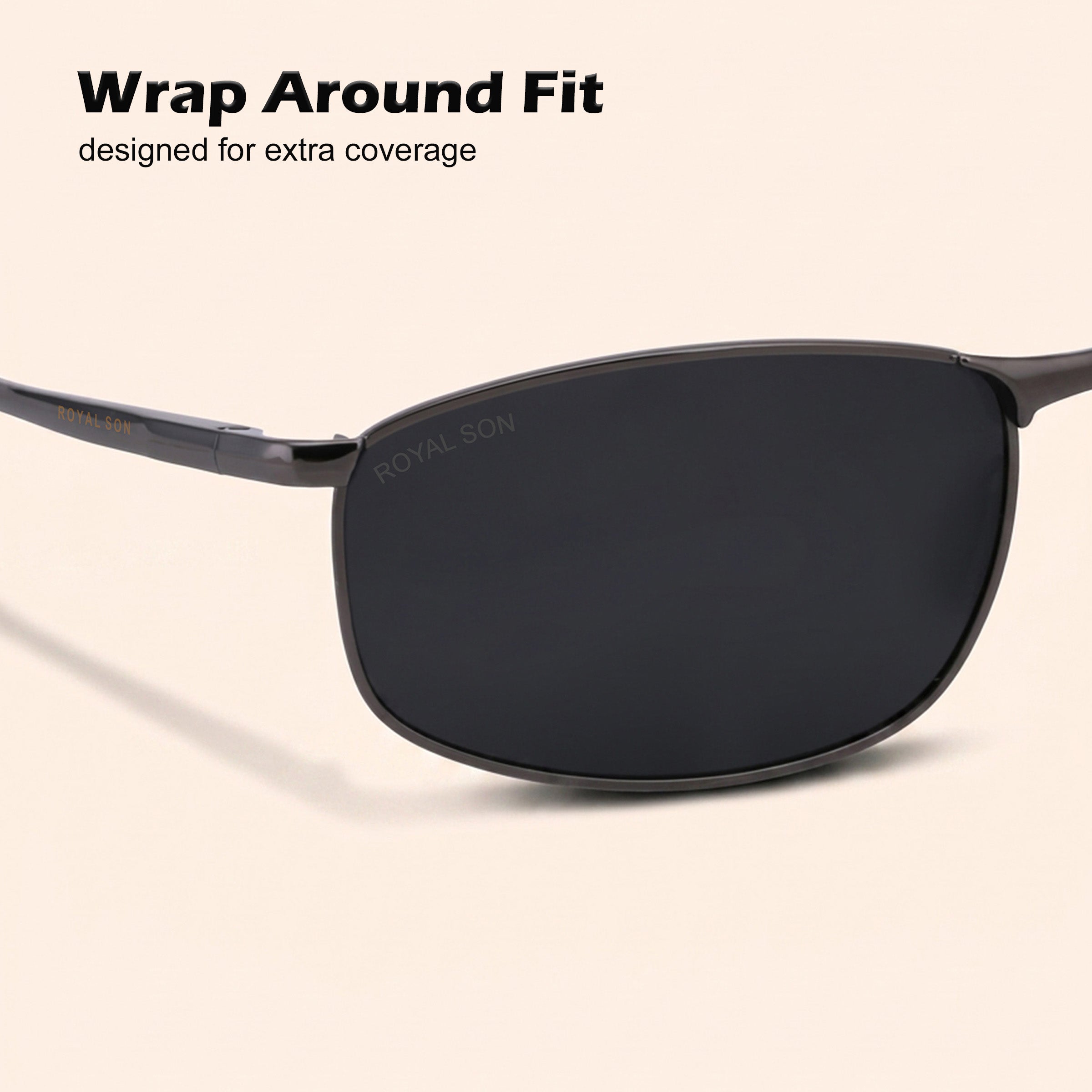 Royal Son Wrap-Around Polarized Men Sunglasses - CHI0083-C2
