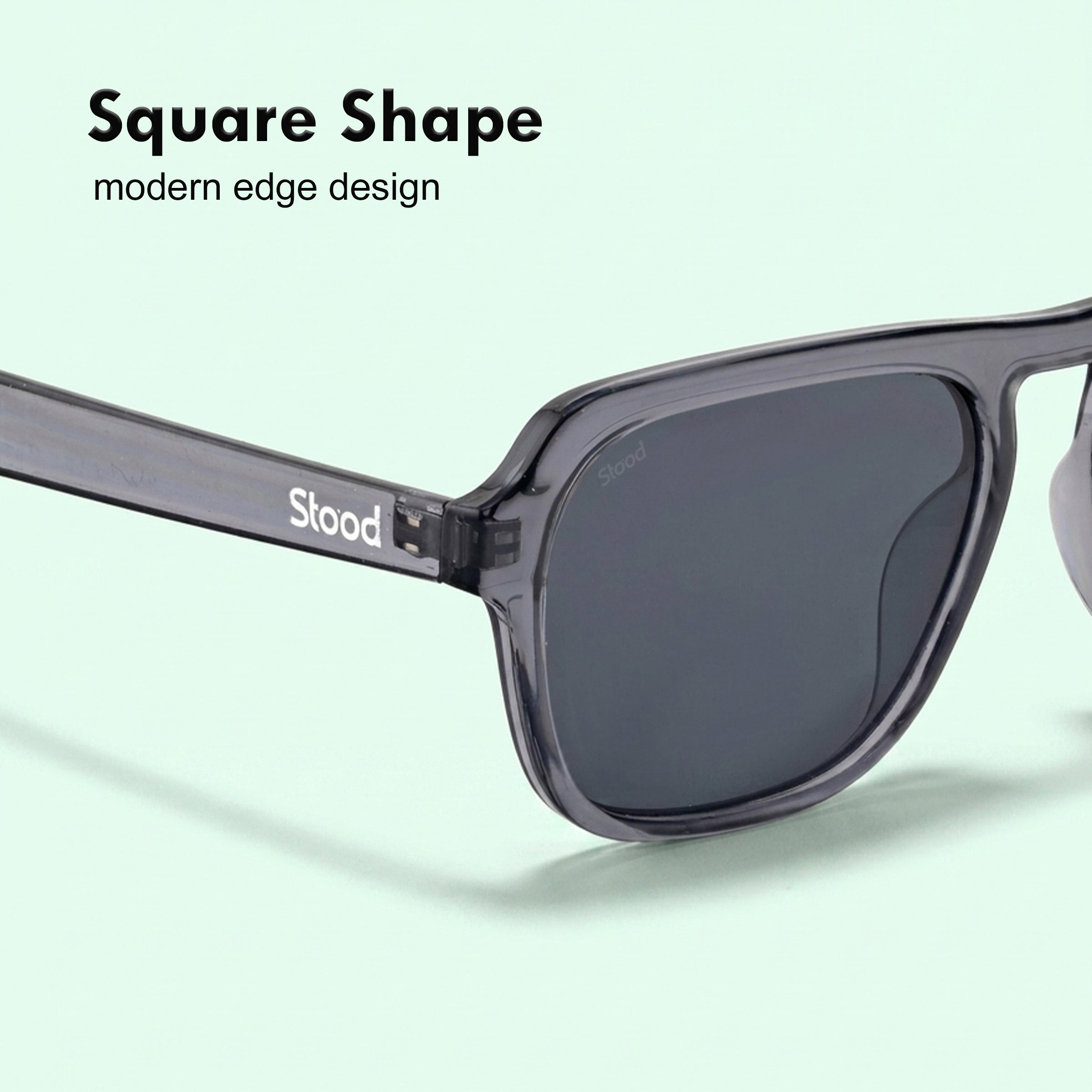 Stood Retro Square Black UV Protection Chashma For Men & Women New Style – SG-STD0024-C2