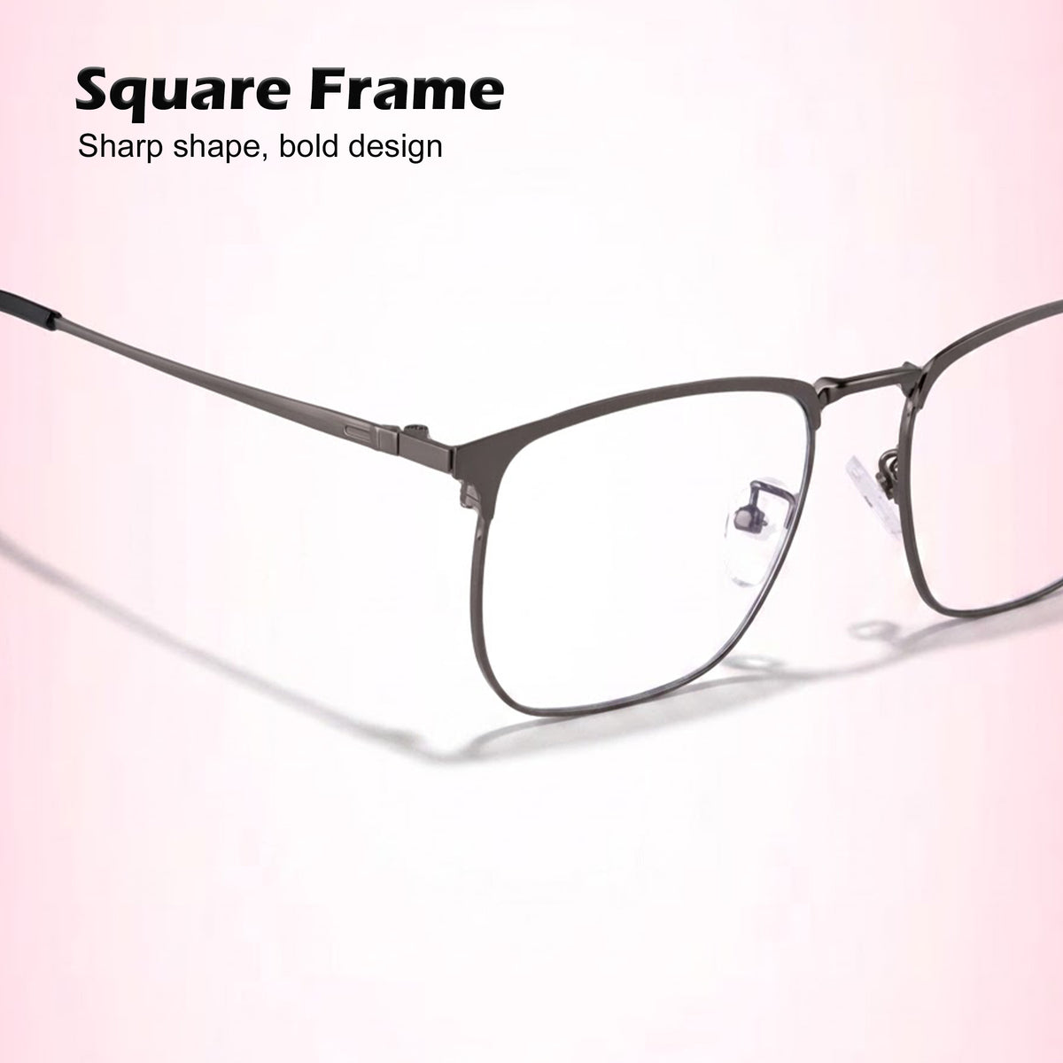 Royal Son Square Matte Black  Blue Light Blocking Spectacles Frames Men Women - SF0086-C1