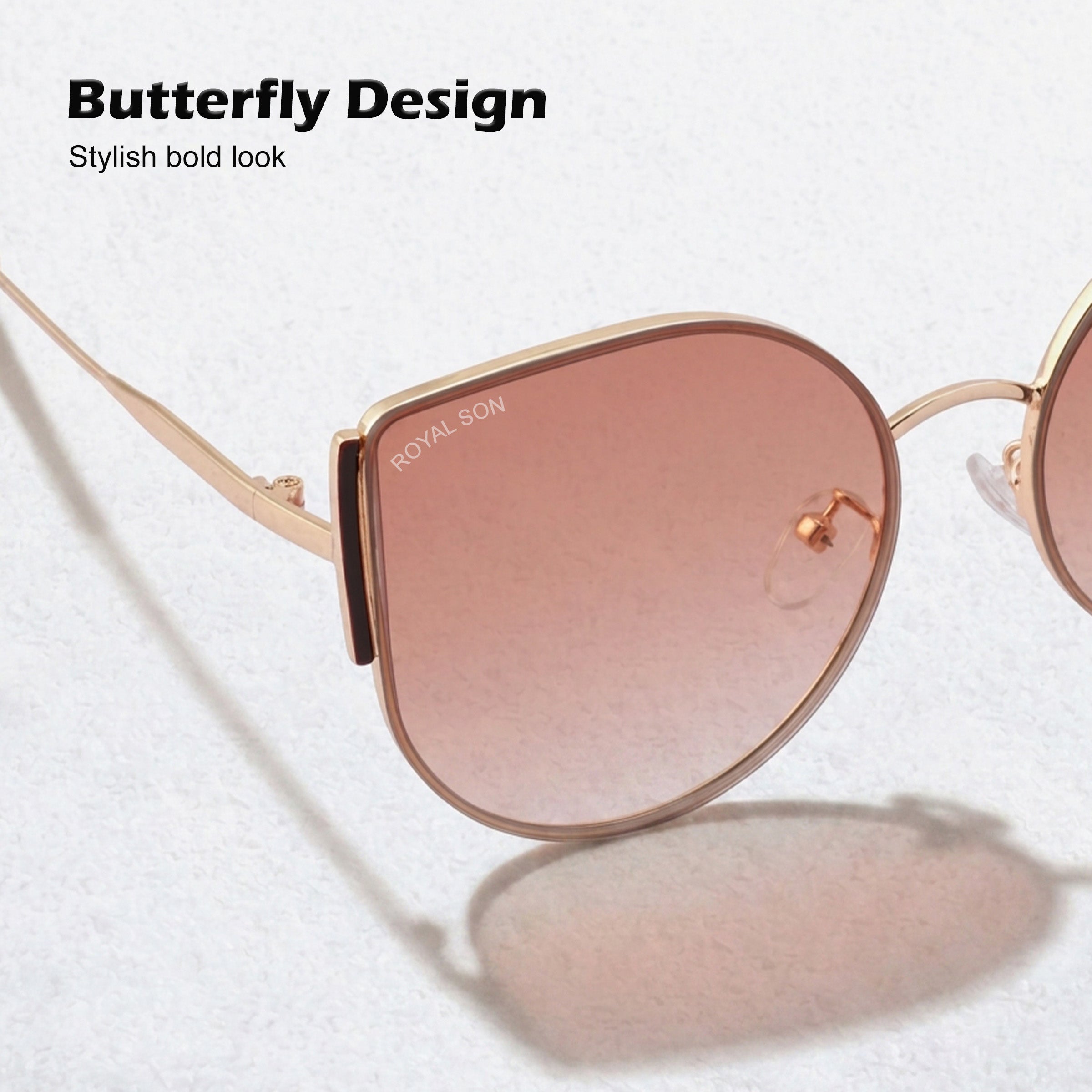 Royal Son Cat-Eye Oversized UV Protected Women Sunglasses - CHI0055