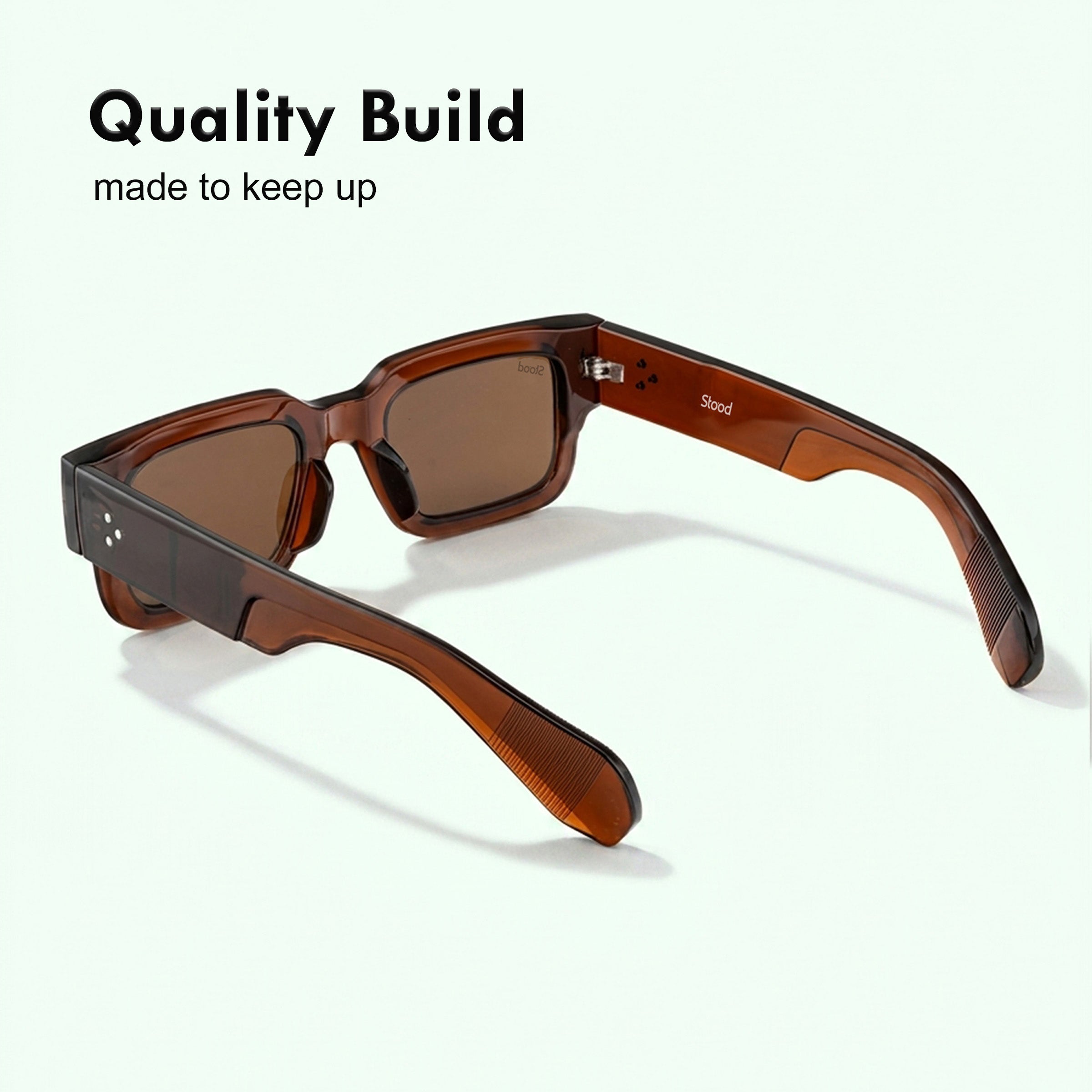 Stood Narrow Square Brown UV Protection Sunglasses For Men & Women Stylish – SG-STD0014-C5