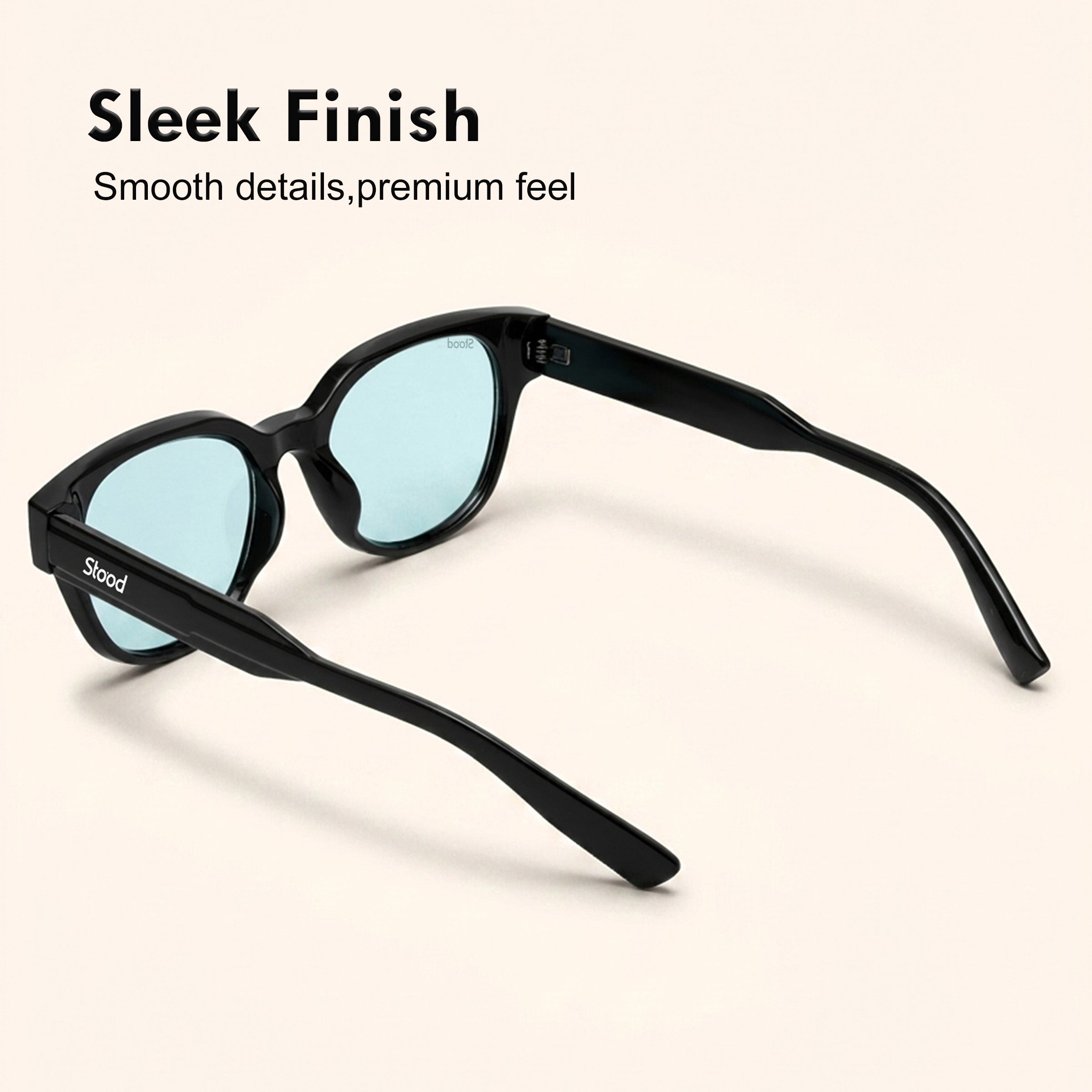 Stood Blue Square UV Protected Sunglasses For Men & Women - SG-STD0034-C2