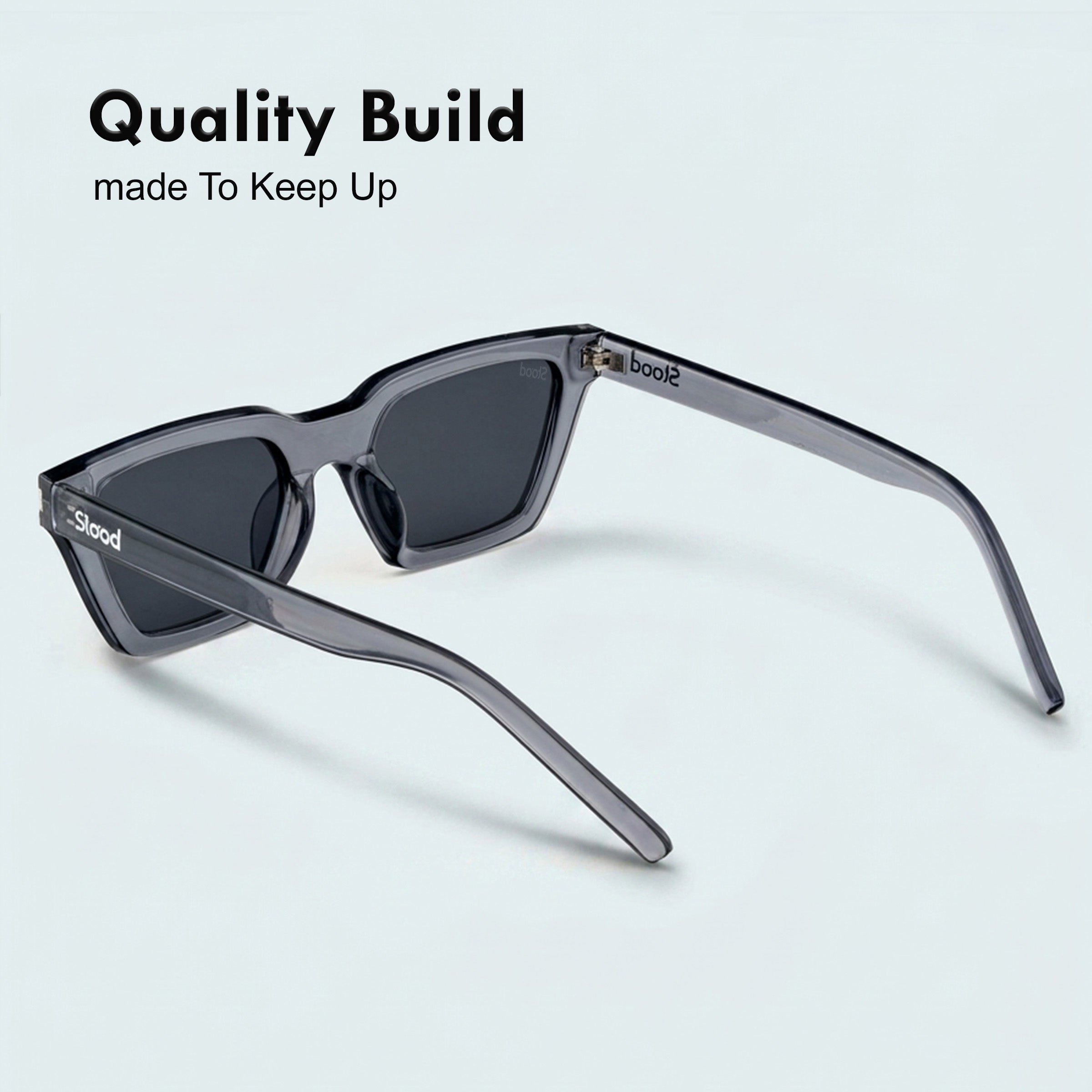 Stood Cat Eye Square Black UV Protection Chashma For Men & Women New Style – SG-STD0012-C2