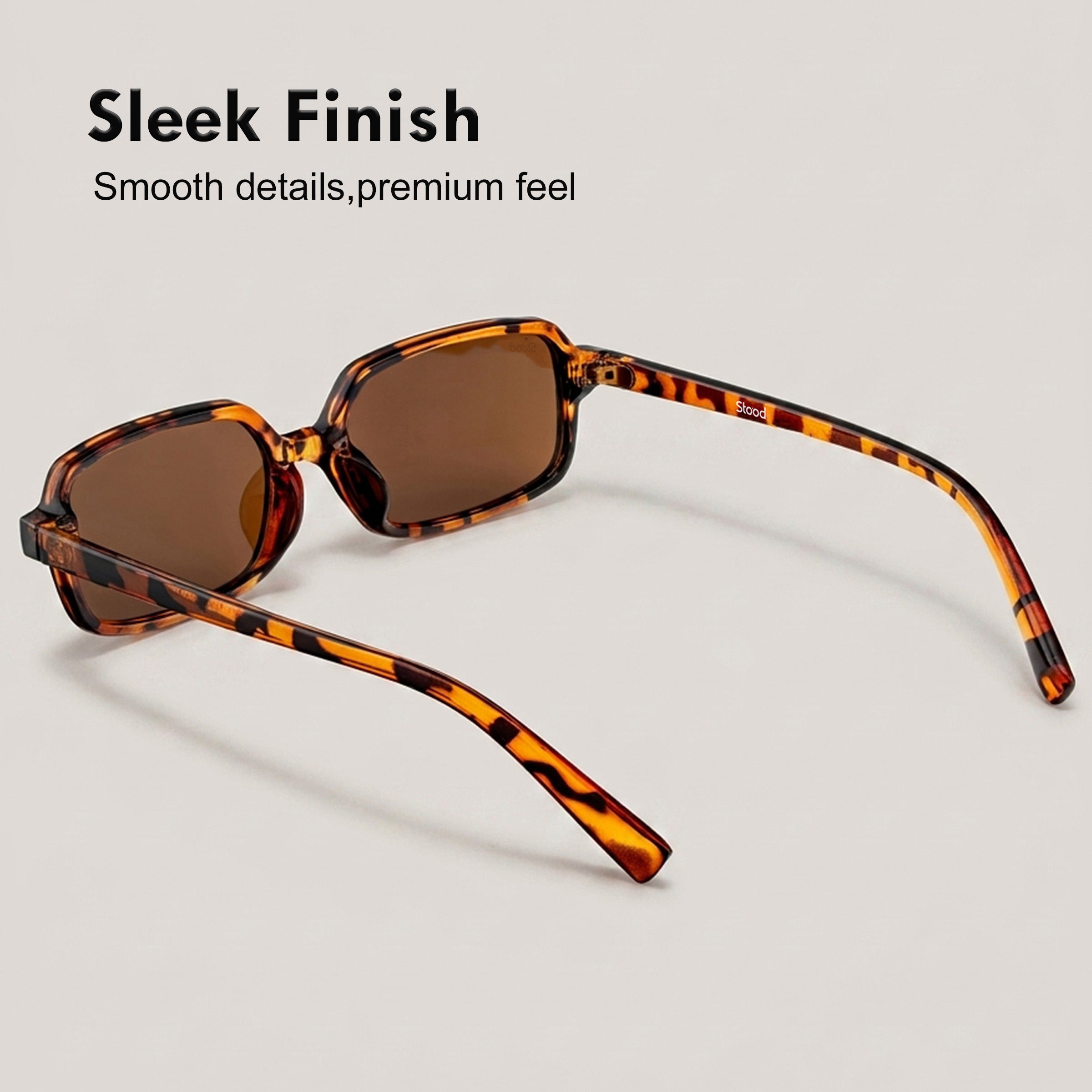 Stood Retro Square Brown UV Protection Goggles For Men & Women Sunglasses – SG-STD0018-C3