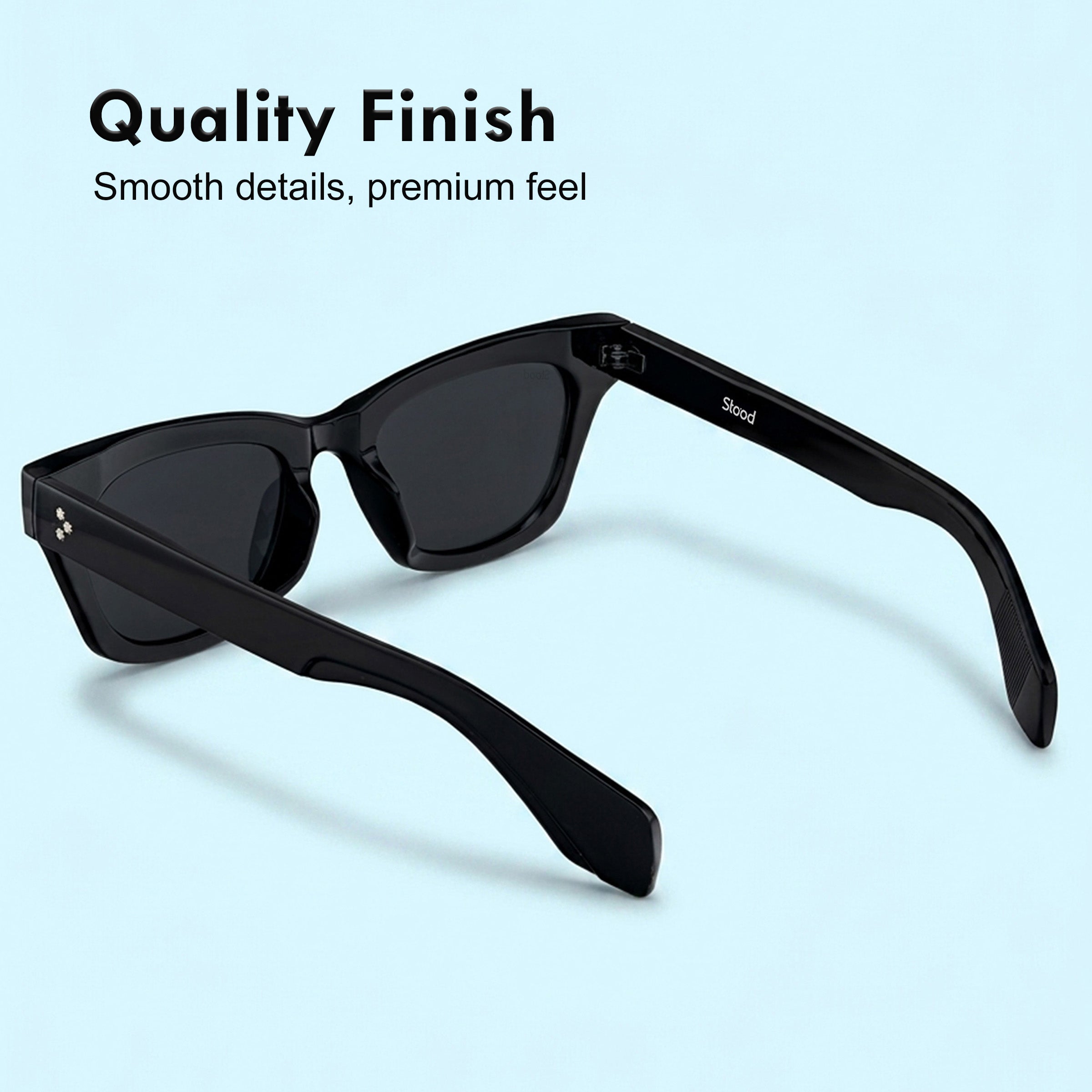 Stood Cat Eye Square Black UV Protection Sunglasses For Men & Women Stylish – SG-STD0027-C1