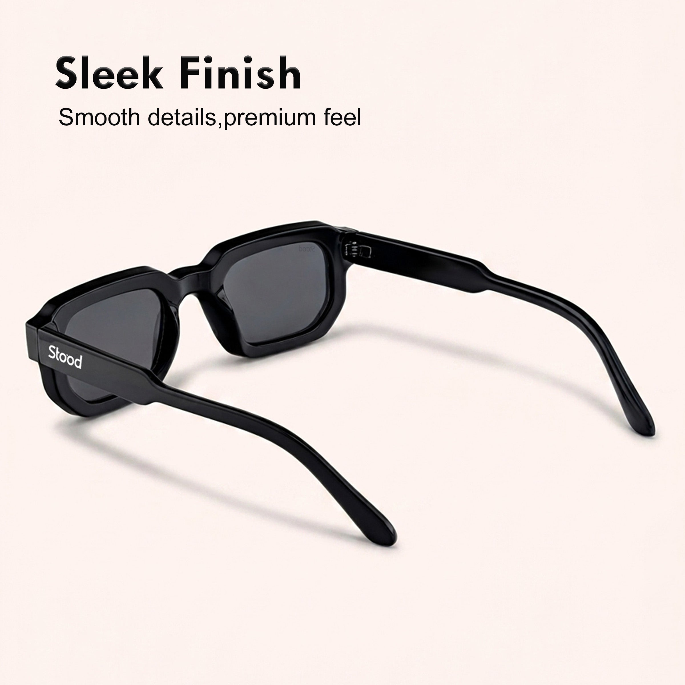 Stood Retro Square Black UV Protection Sunglasses For Men & Women Stylish – SG-STD0025-C1