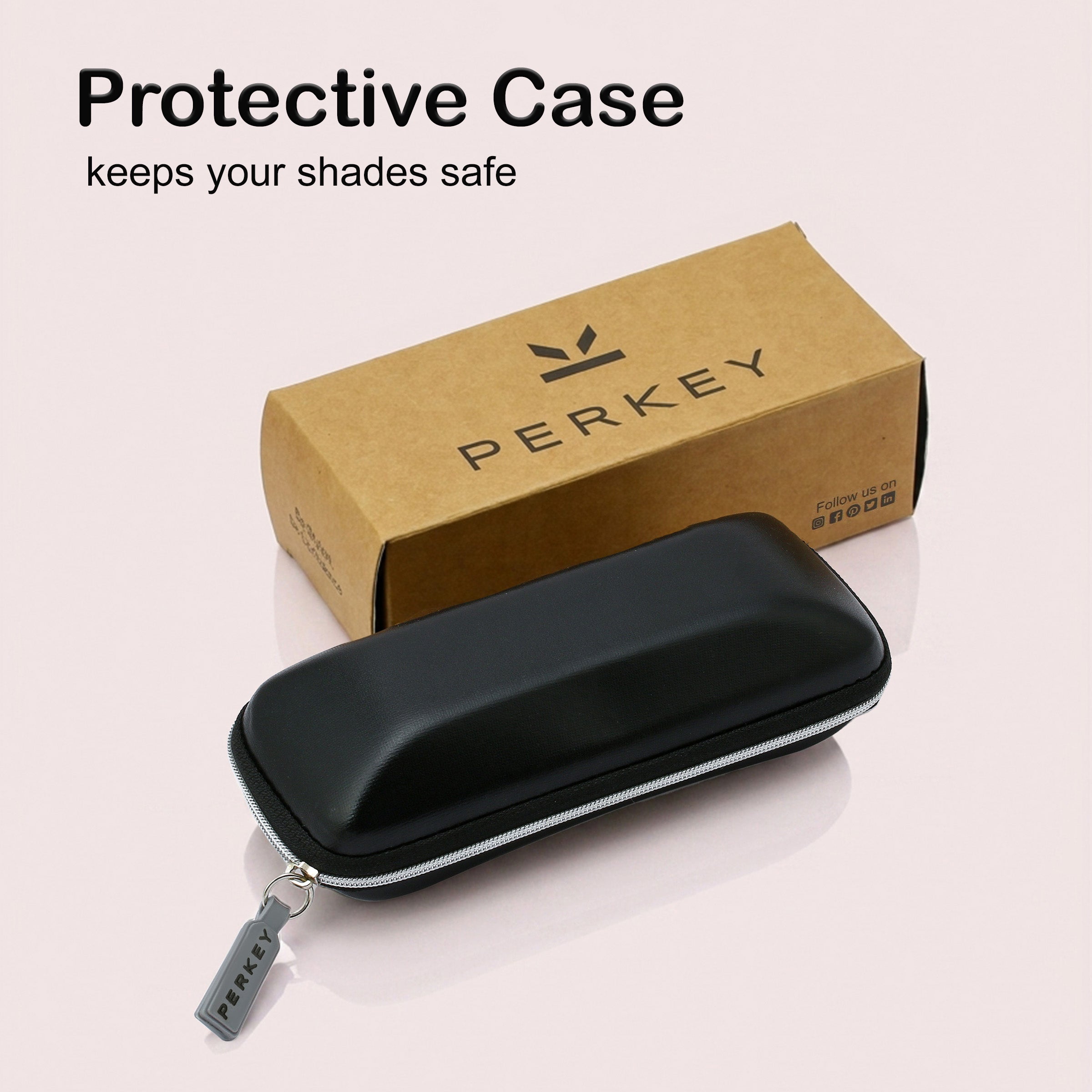 PERKEY Cat Eye Brown UV Protected Polarized Stylish Goggles Women - PRKY001-C3