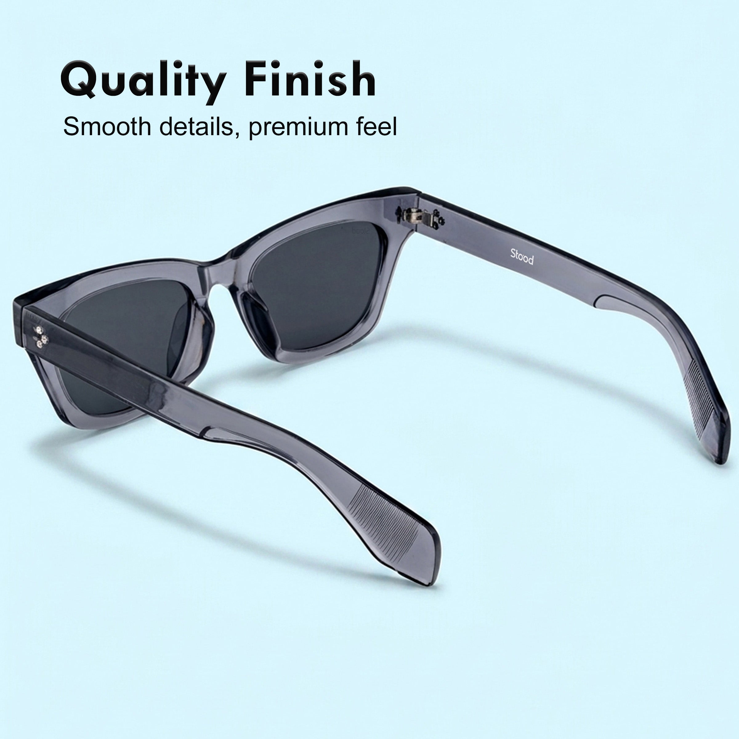 Stood Cat Eye Square Black UV Protection Chashma For Men & Women New Style – SG-STD0027-C2