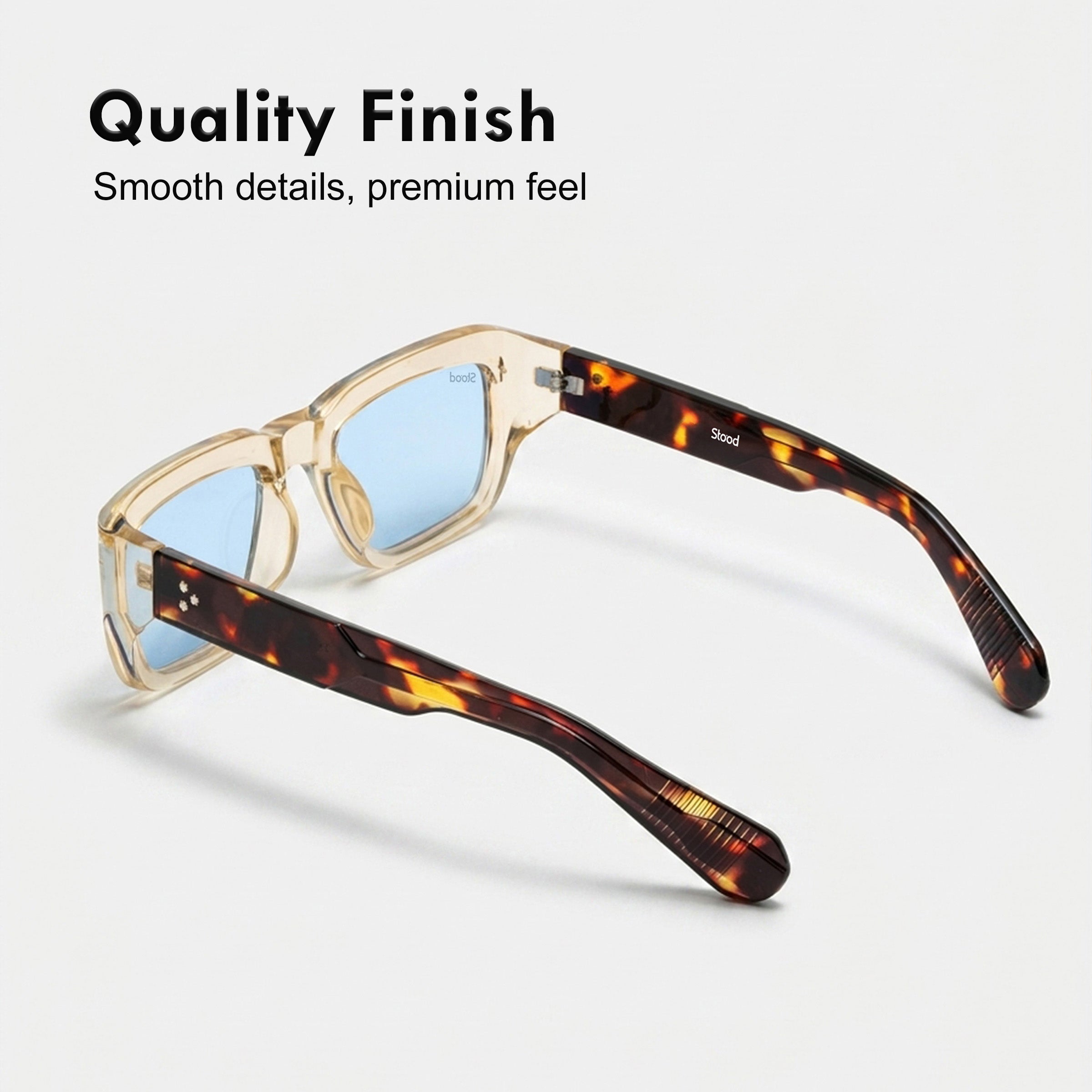 Stood Rectangle UV Protected Brown Sunglasses For Men & Women - SG-STD0037-C2