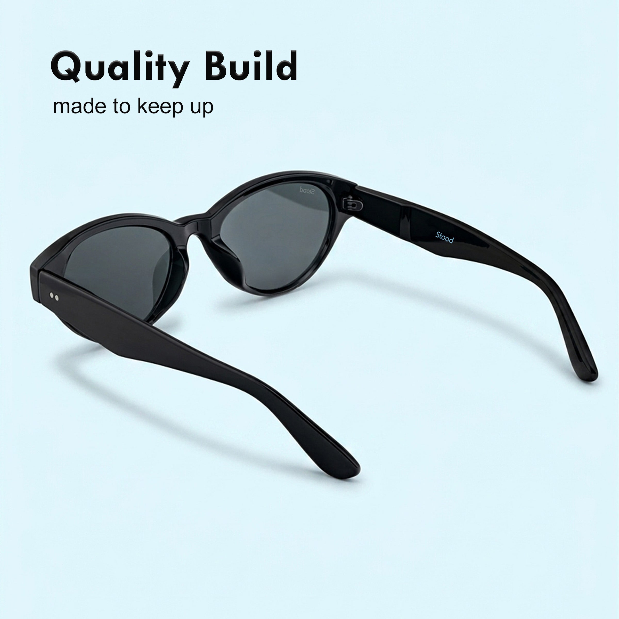 Stood Oval Black UV Protection Sunglasses For Men & Women Stylish – SG-STD0030-C1