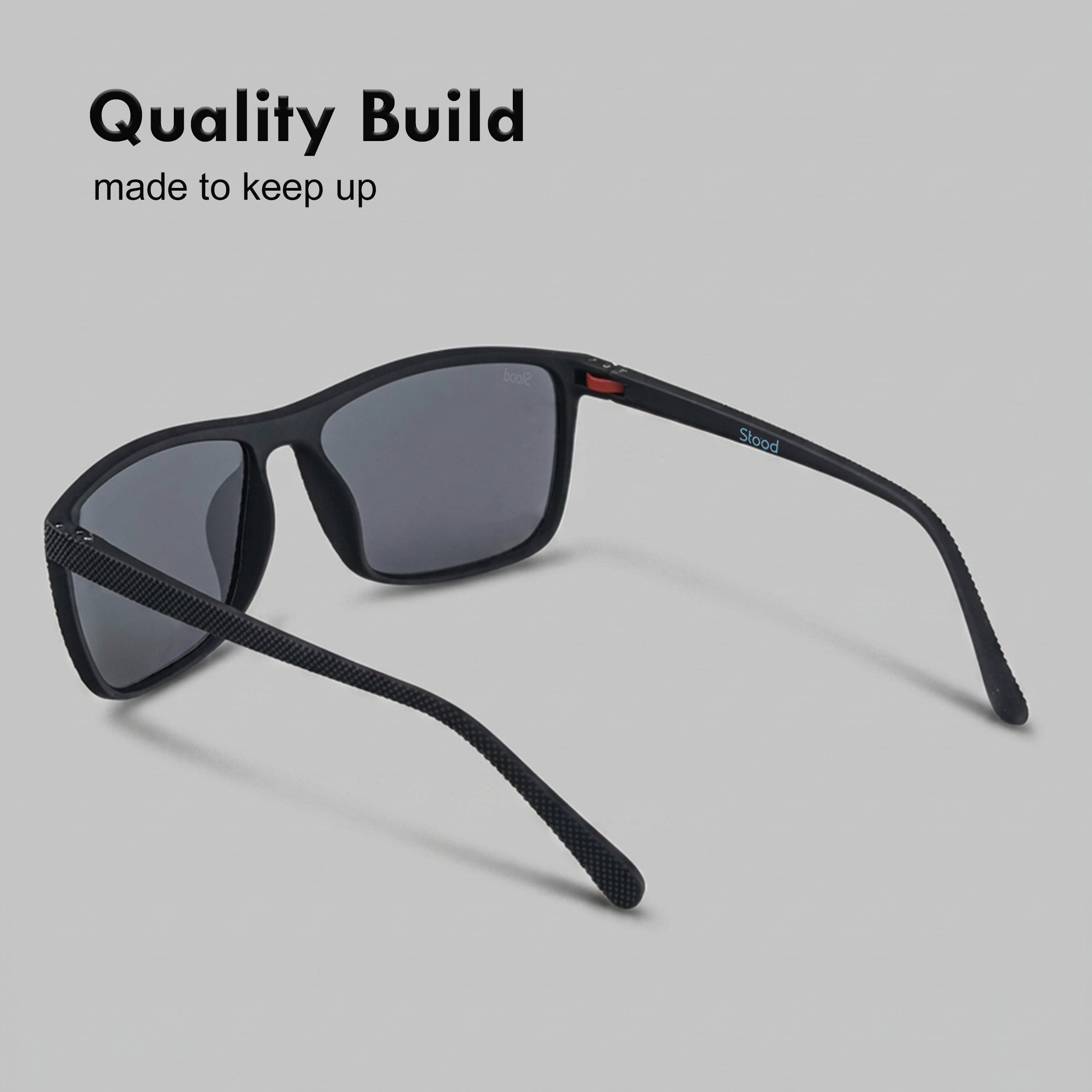Stood Square Black Polarized UV Protection Sunglasses For Men & Women Stylish – SG-STD0022-C1