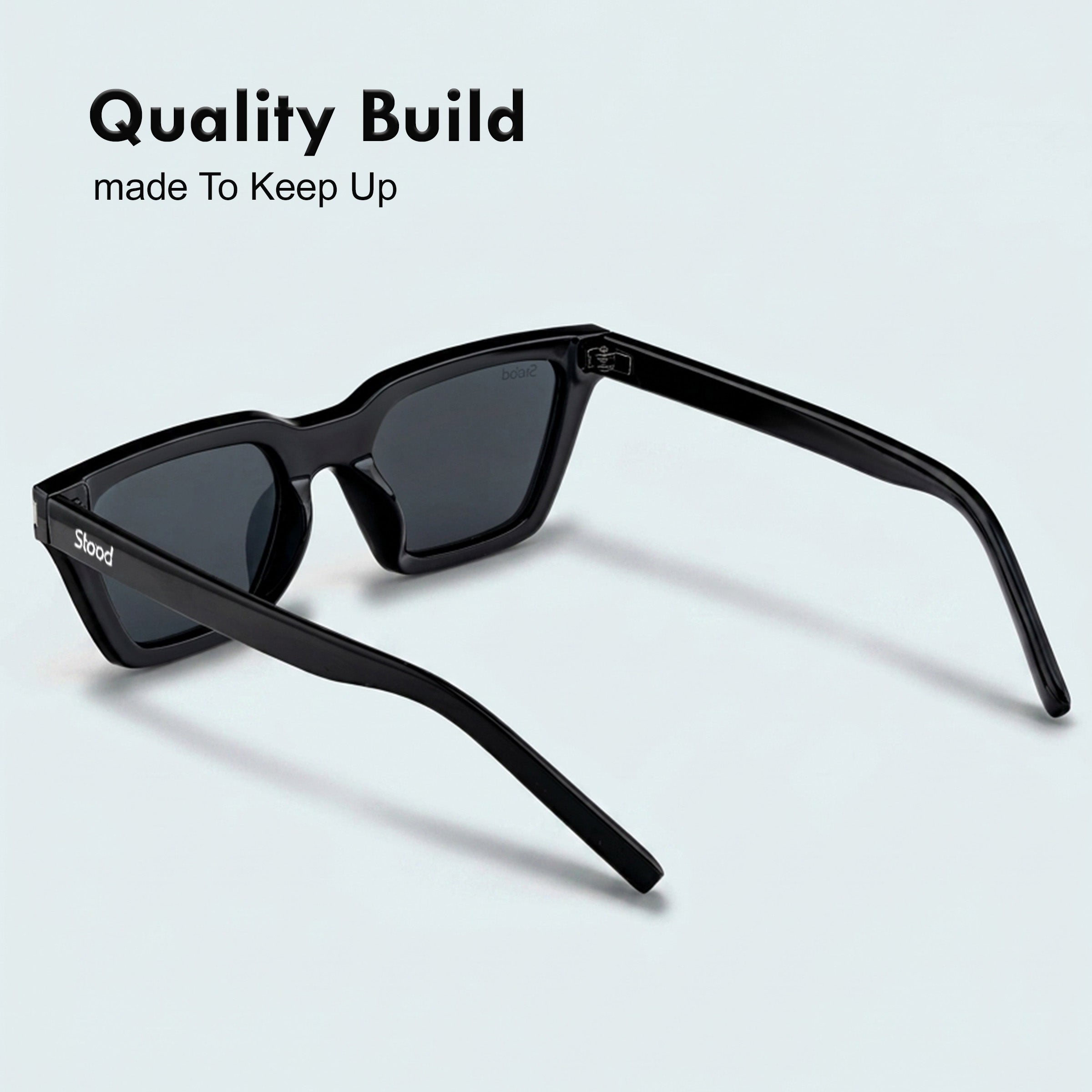 Stood Cat Eye Square Black UV Protection Sunglasses For Men & Women Stylish – SG-STD0012-C1