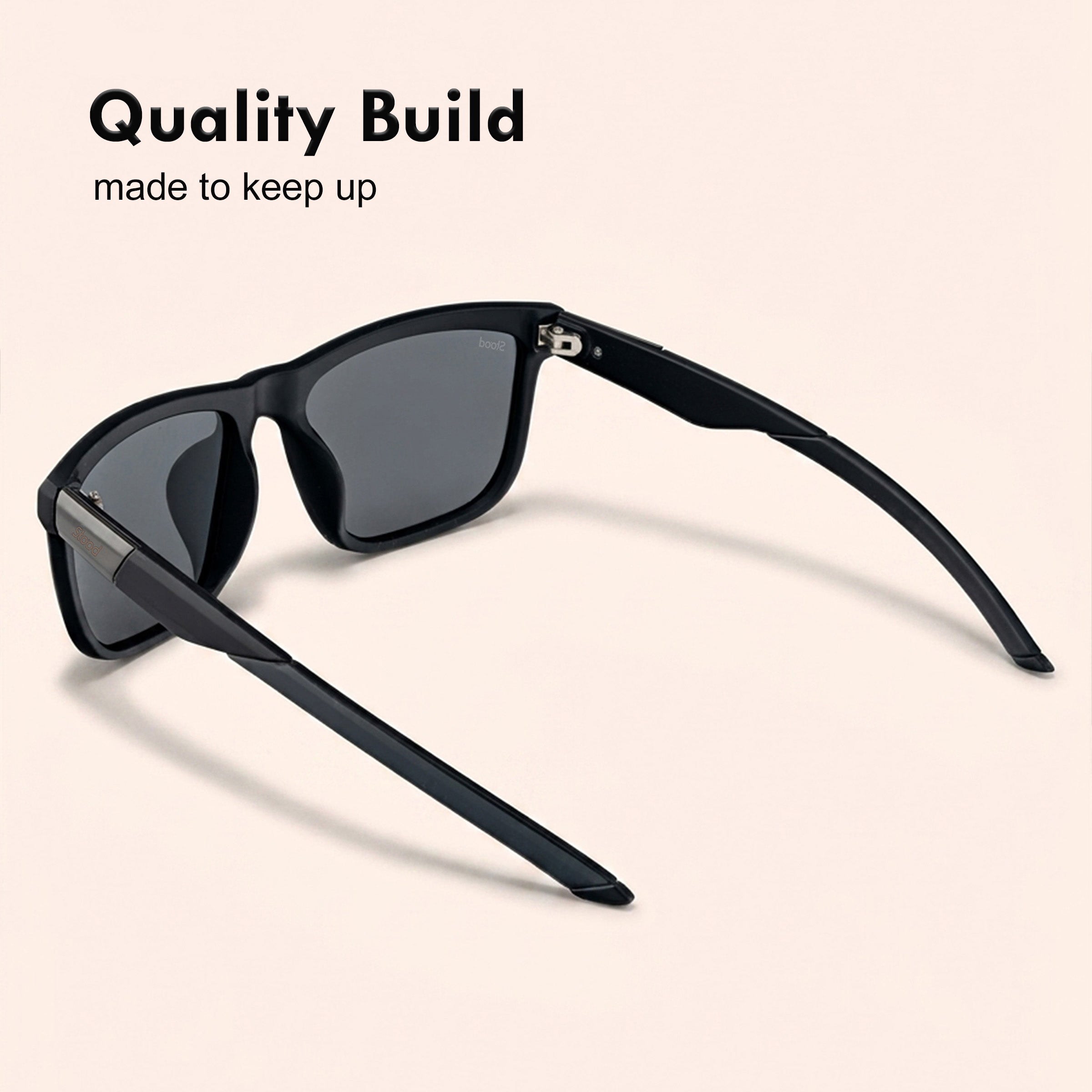 Stood Square Sports Black Polarized UV Protection Sunglasses For Men & Women Stylish – SG-STD0028-C1